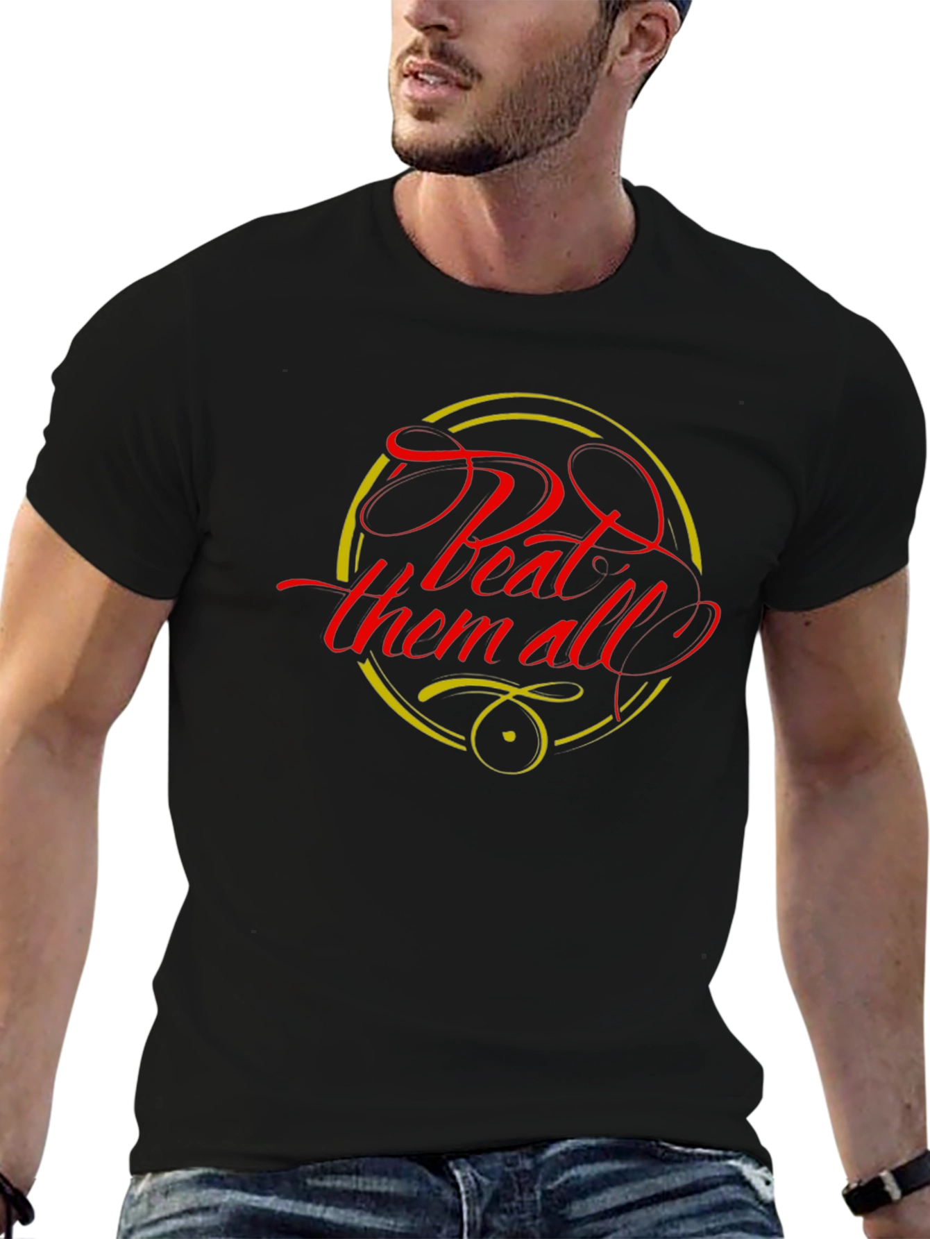 Beat Them All Graphic Tee - Bold Statement Shirt