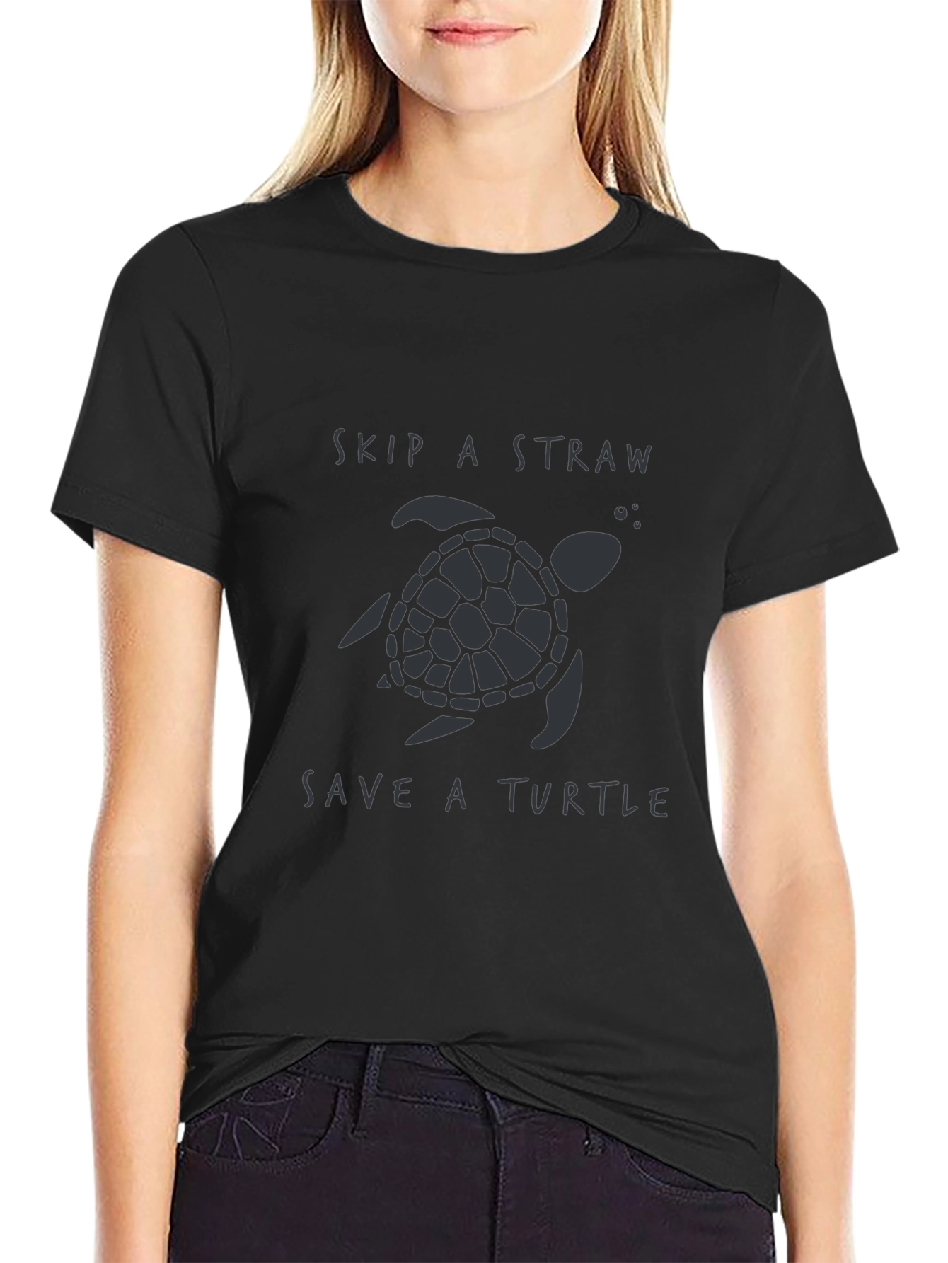 Skip a Straw Save a Turtle T-Shirt