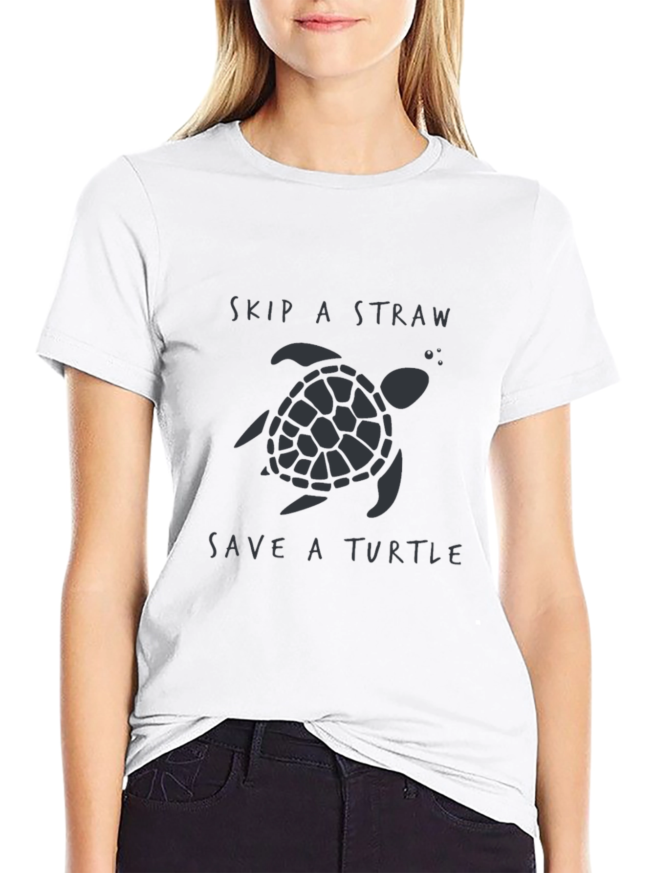Skip a Straw Save a Turtle T-Shirt
