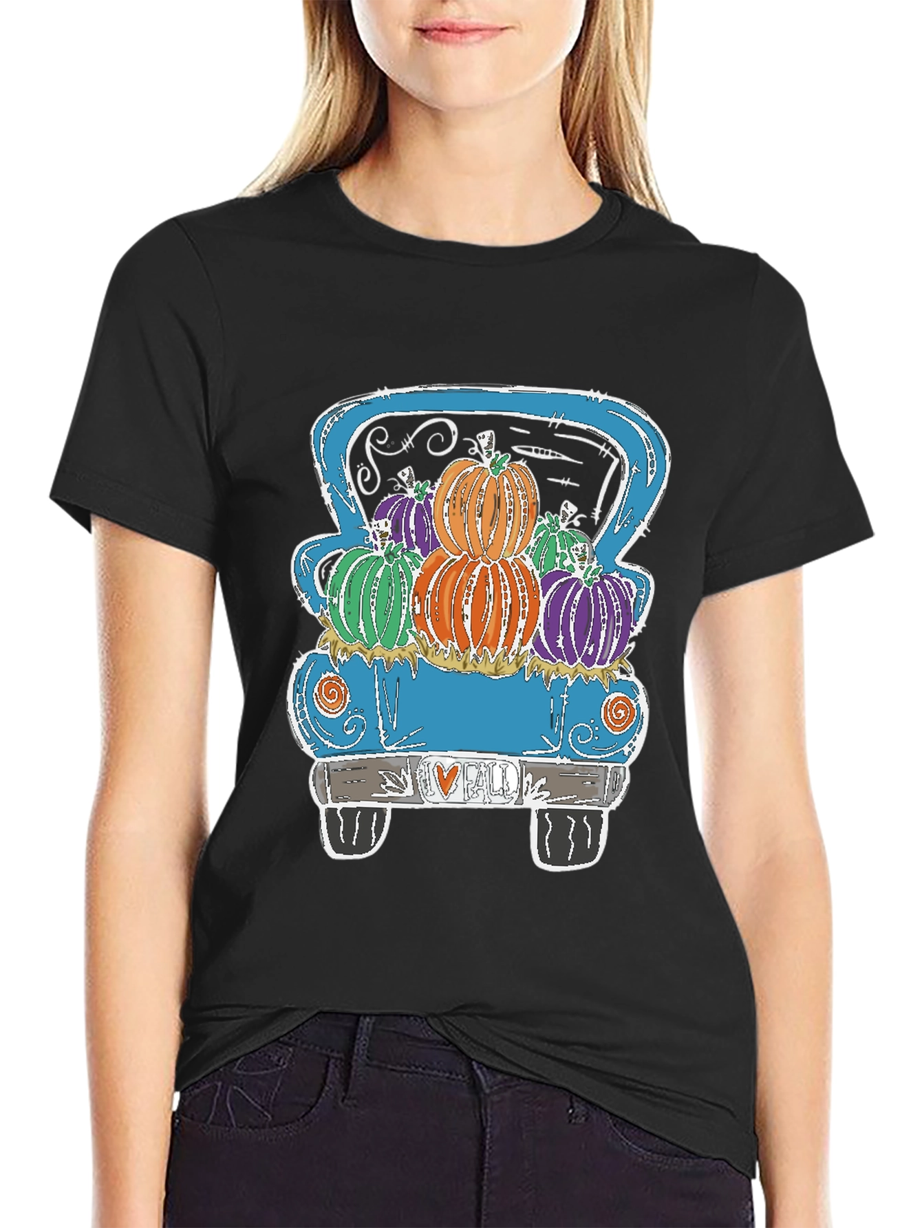 Fall Pumpkin Truck Graphic Tee