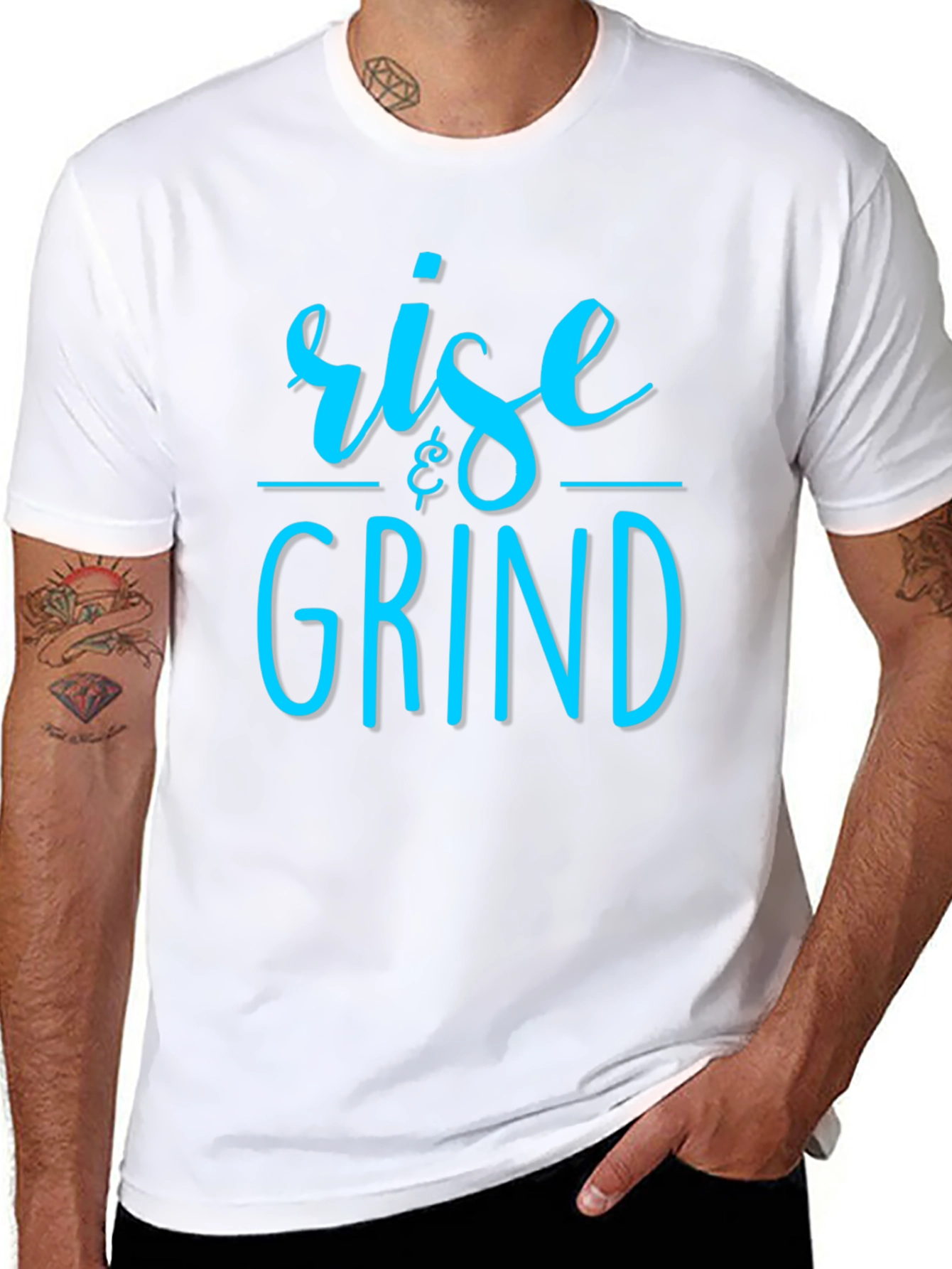 Rise & Grind Graphic T-Shirt - Motivational Tee