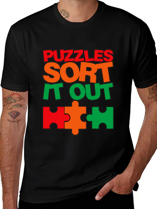 Puzzles Sort It Out T-Shirt - Autism Awareness Tee