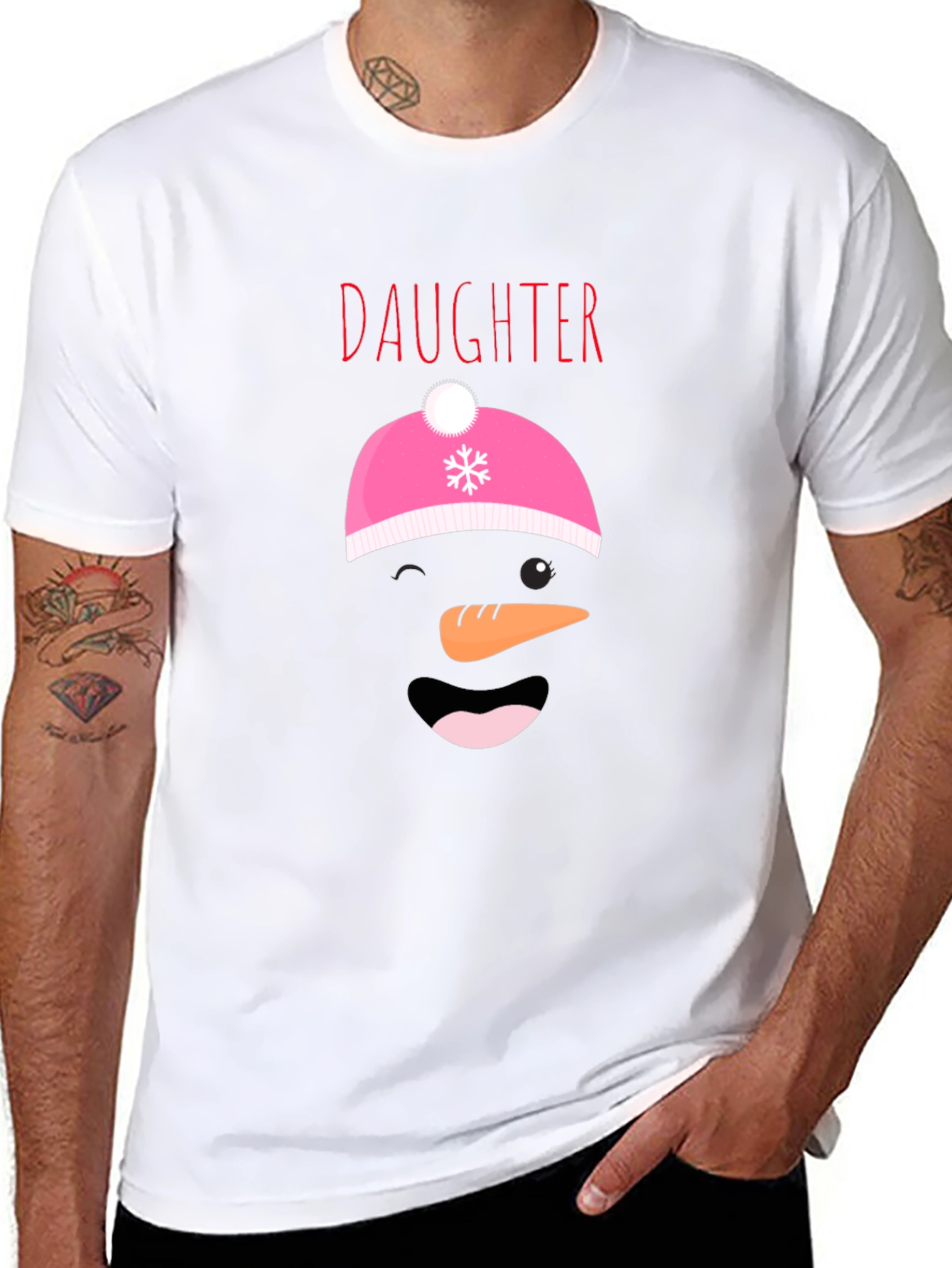 Daughter Snowman Graphic Tee