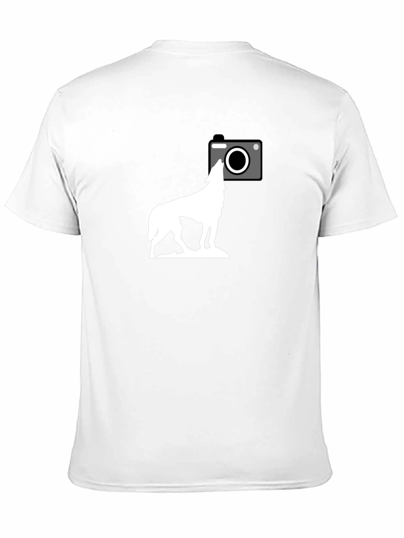 Wolf Howling T-Shirt - Cool Camera Graphic Tee