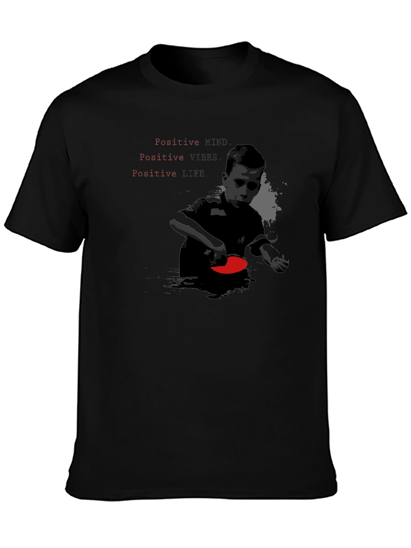 Positive Vibes Black Graphic Tee