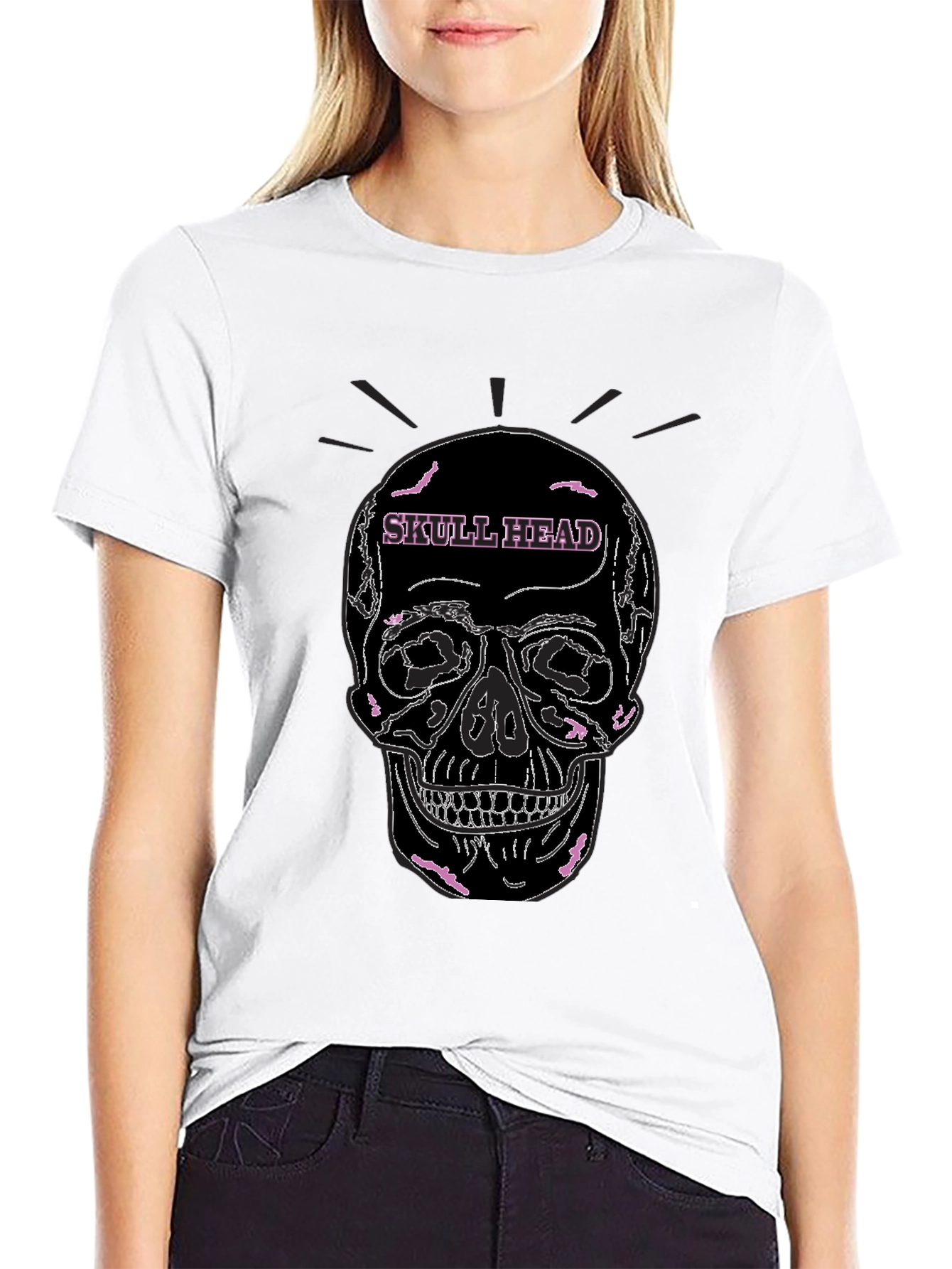 Skull Head Graphic Tee - Edgy Streetwear
