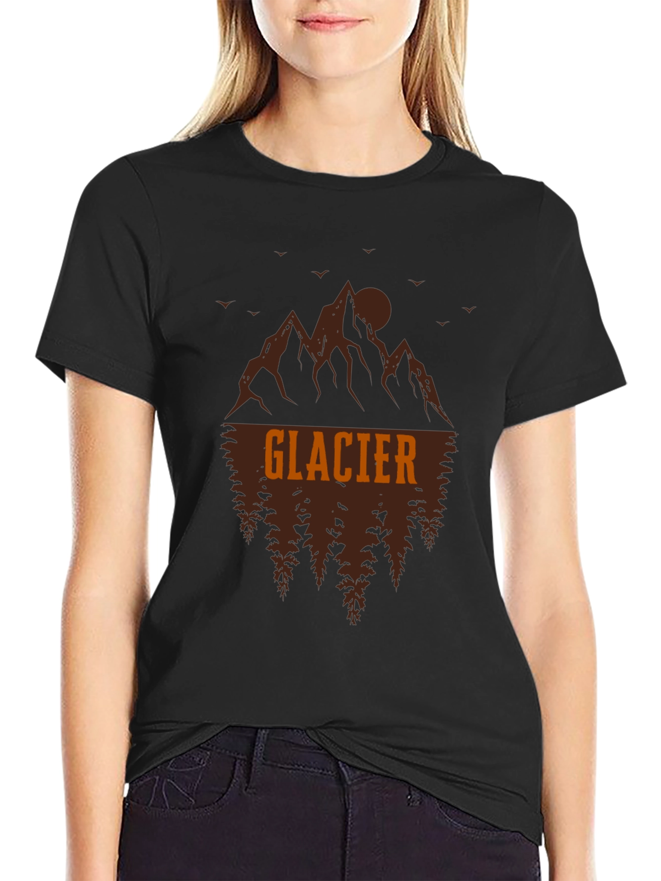 Glacier Graphic Tee - Mountain & Forest Design