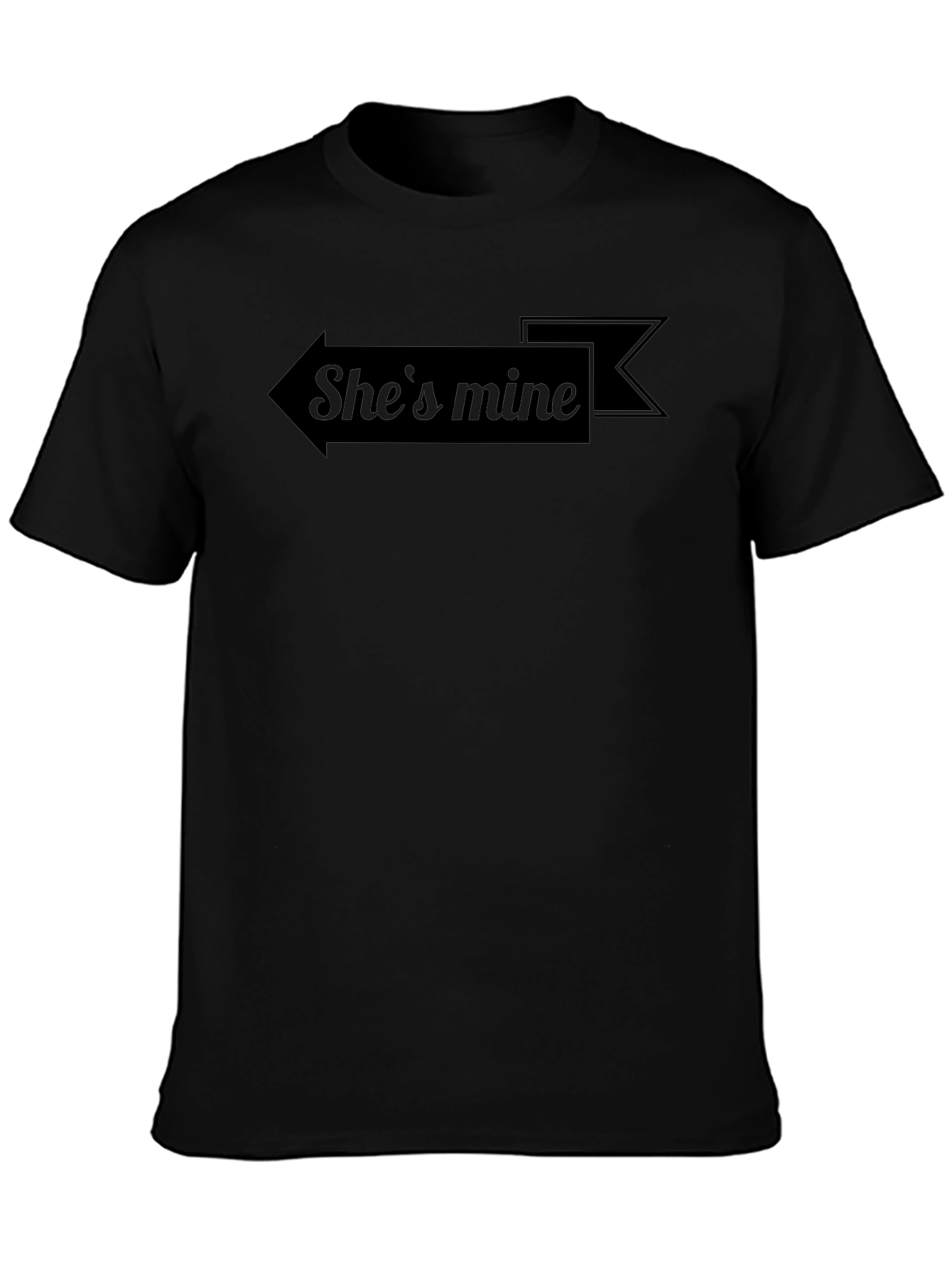 Shes Mine T-Shirt - Black Arrow Graphic Tee