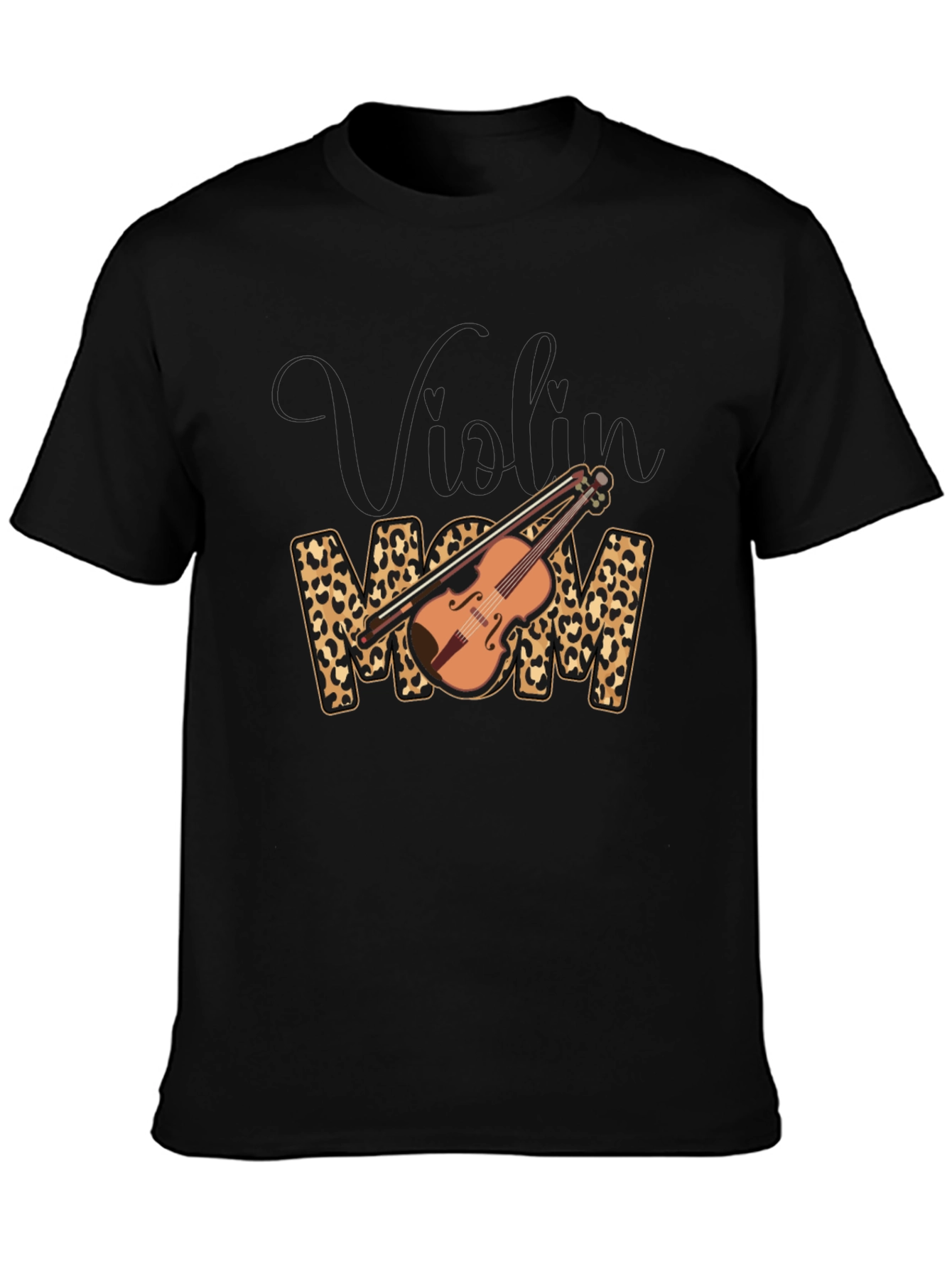 Violin Mom Leopard Print T-Shirt