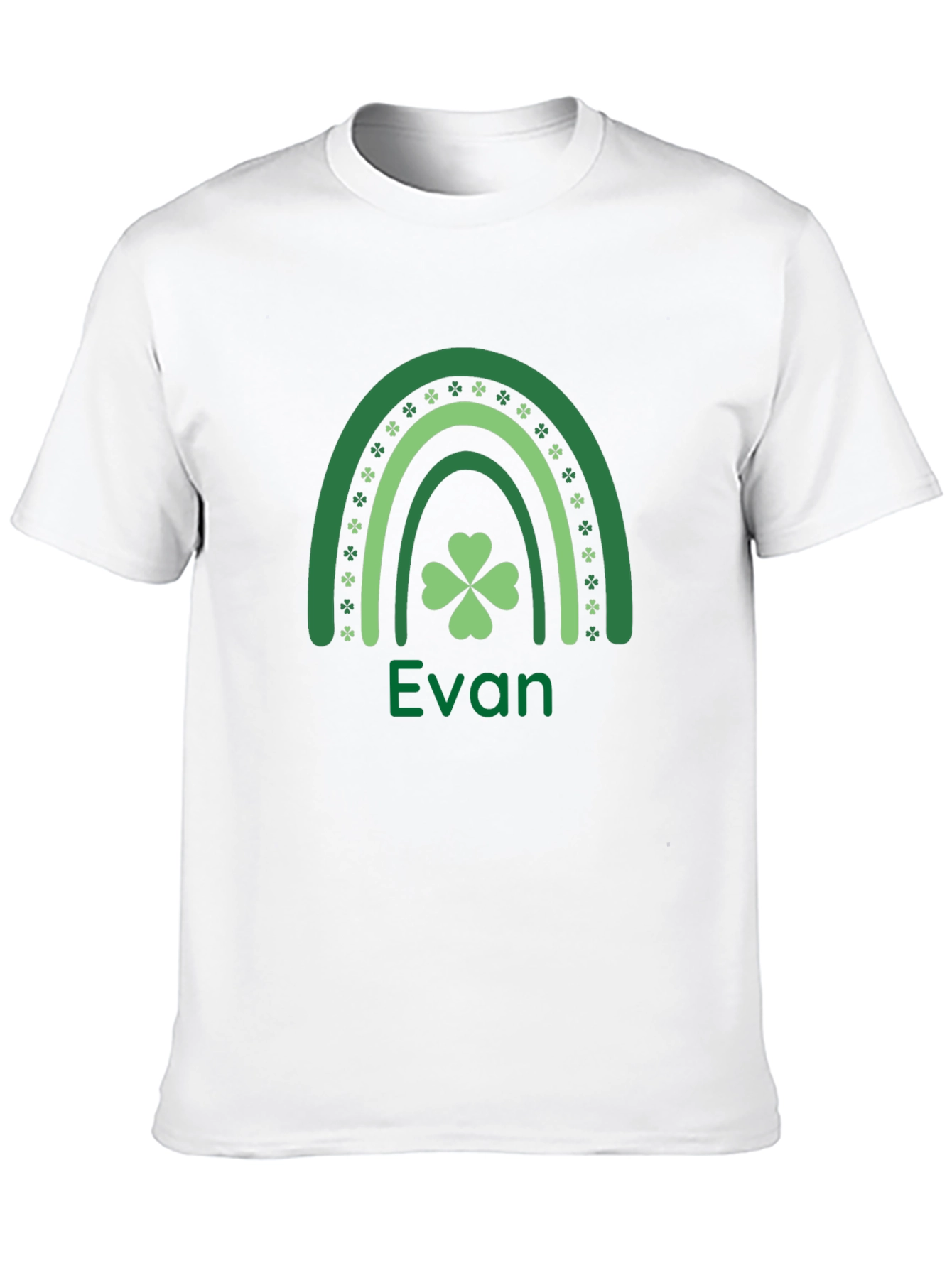 Evans St. Patricks Day Clover Rainbow T-Shirt
