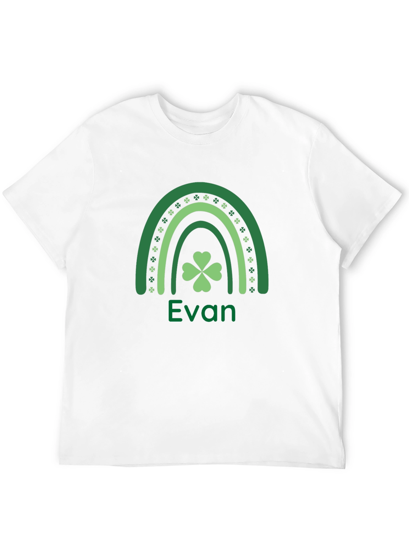 Evans St. Patricks Day Clover Rainbow T-Shirt
