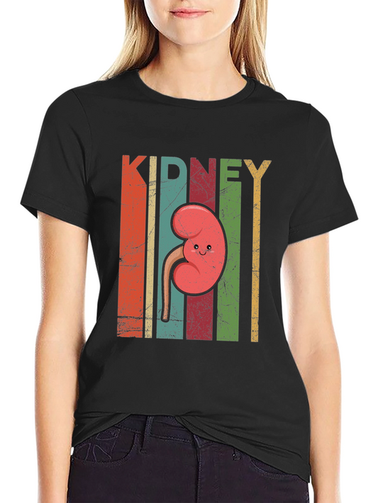Retro Kidney Cartoon T-Shirt