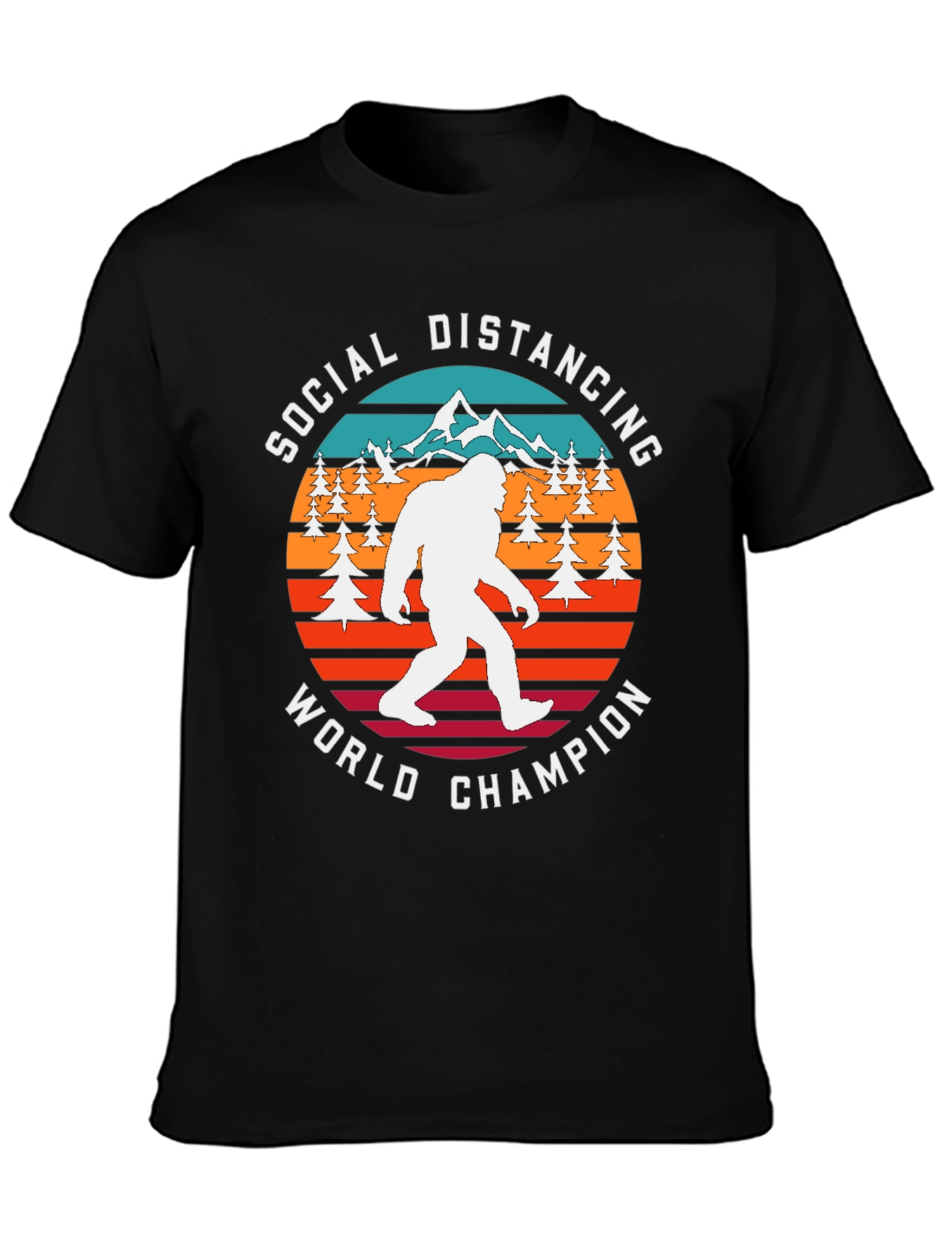 Social Distancing World Champion Bigfoot T-Shirt