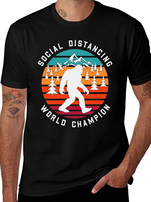 Social Distancing World Champion Bigfoot T-Shirt