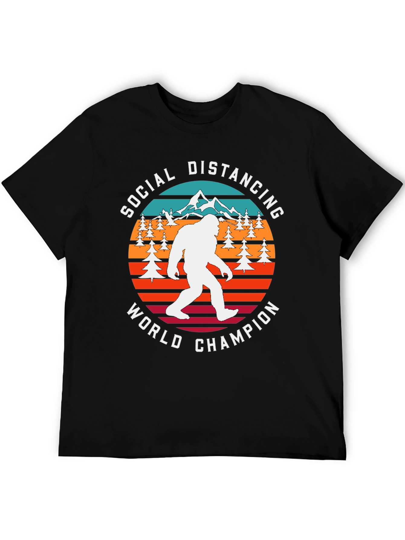 Social Distancing World Champion Bigfoot T-Shirt