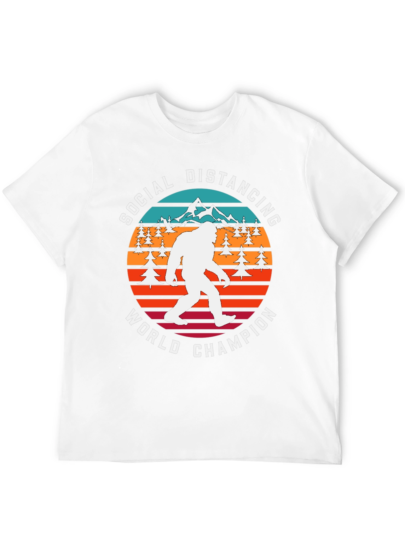 Social Distancing World Champion Bigfoot T-Shirt