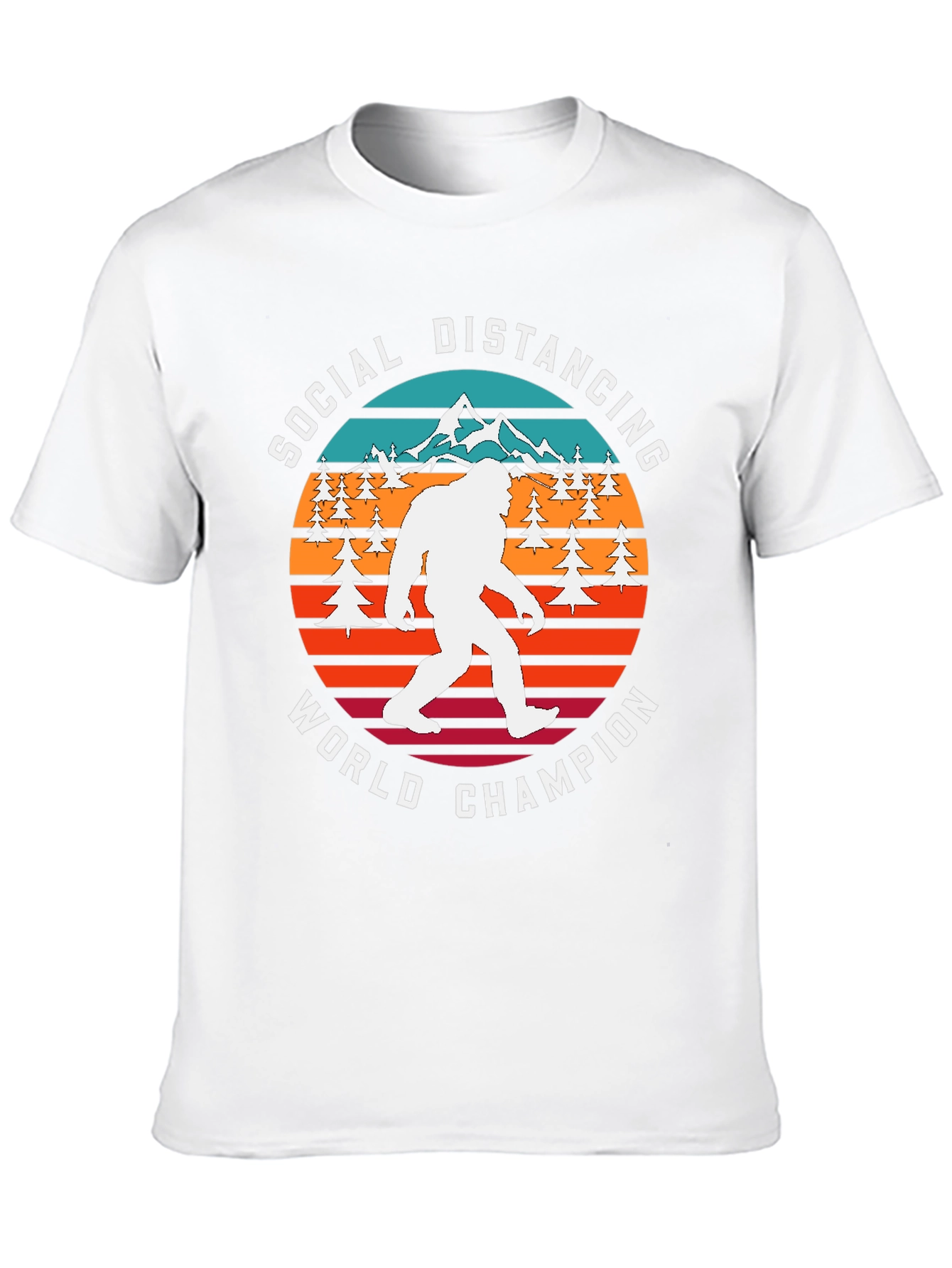Social Distancing World Champion Bigfoot T-Shirt