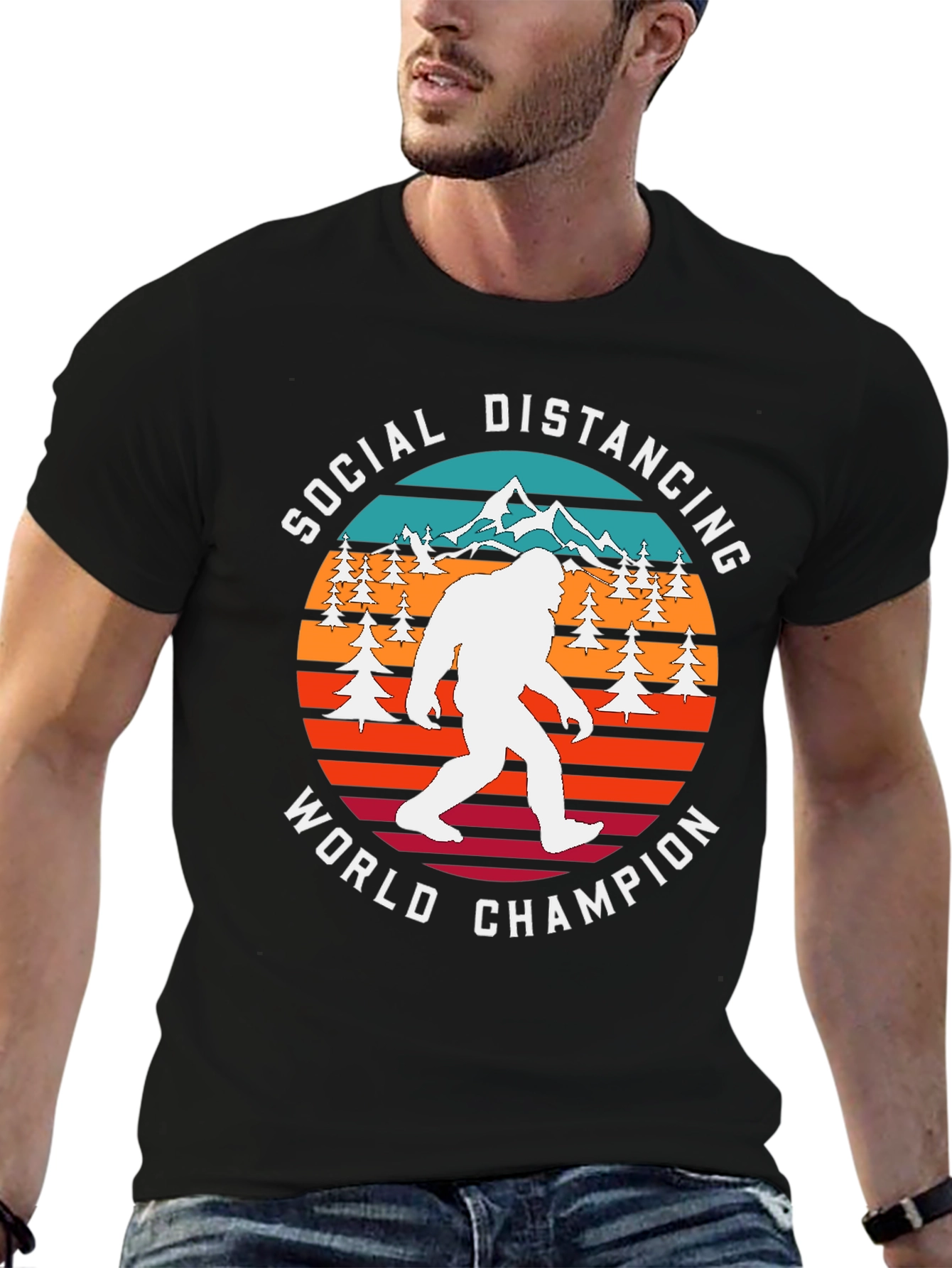 Social Distancing World Champion Bigfoot T-Shirt