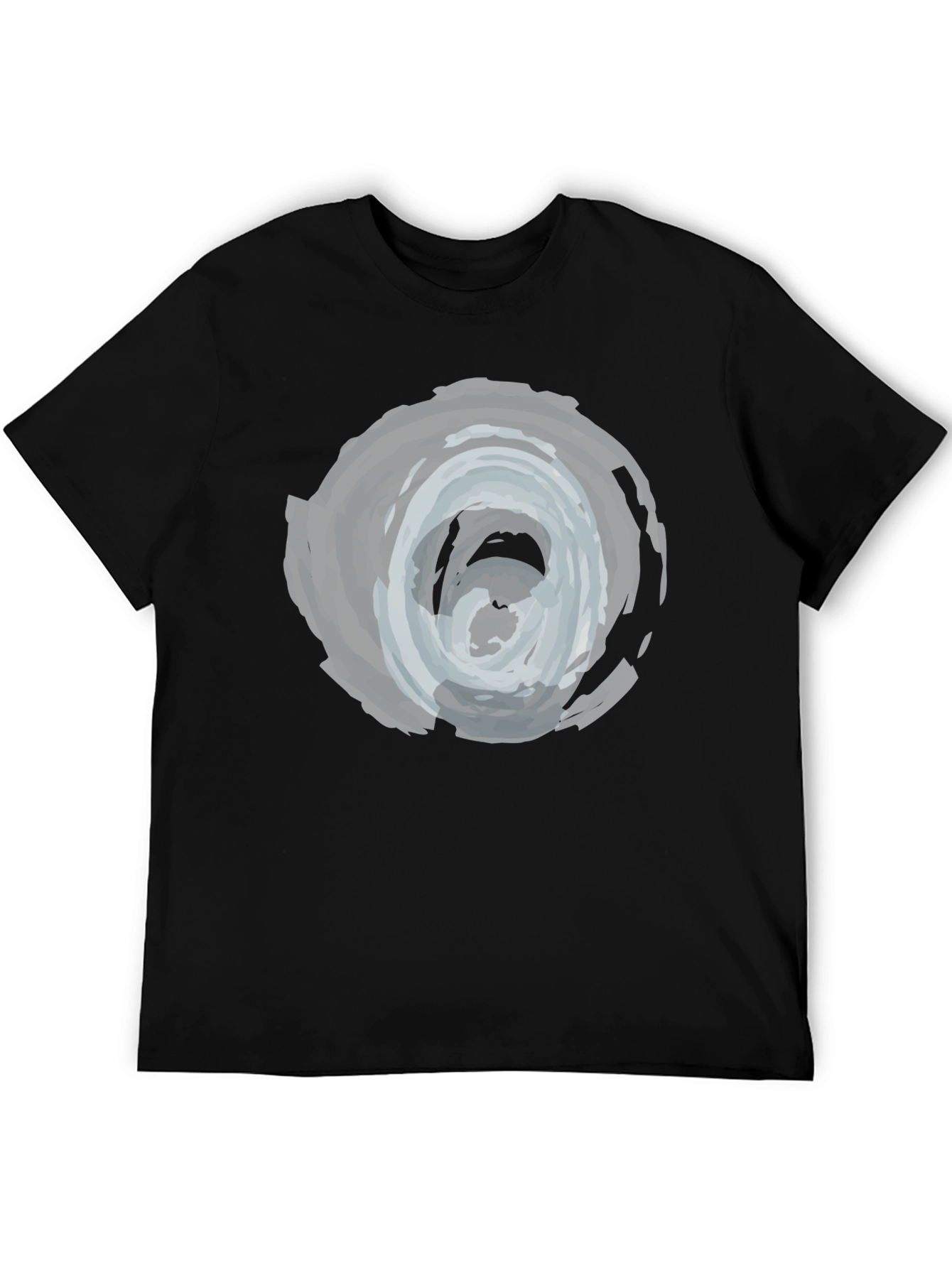 Abstract Swirl Graphic Tee - Mens Black T-Shirt
