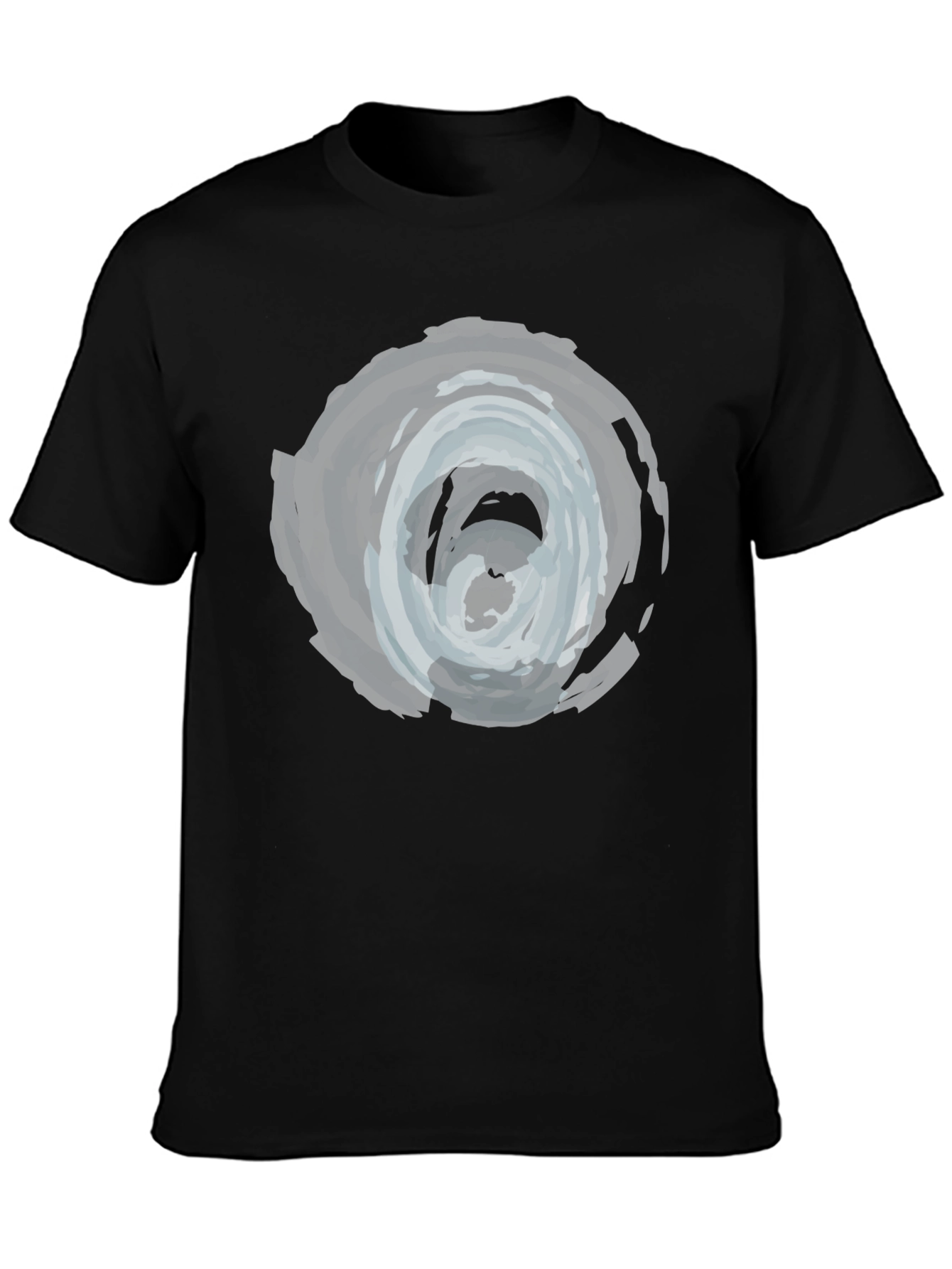 Abstract Swirl Graphic Tee - Mens Black T-Shirt