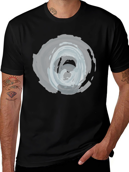 Abstract Swirl Graphic Tee - Mens Black T-Shirt