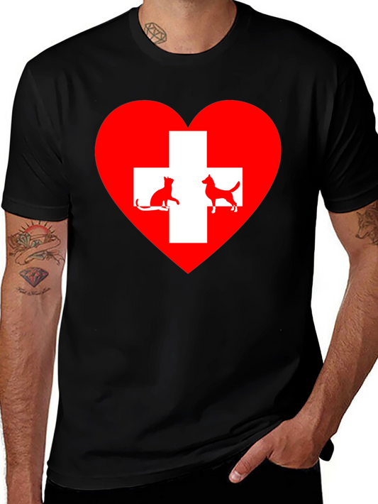 Heart Cat & Dog Lover T-Shirt