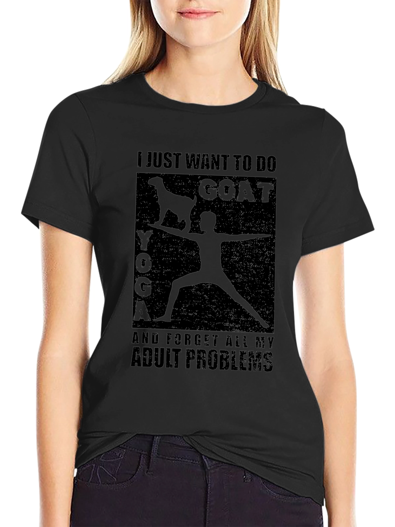 Goat Yoga T-Shirt - Adult Problems Tee
