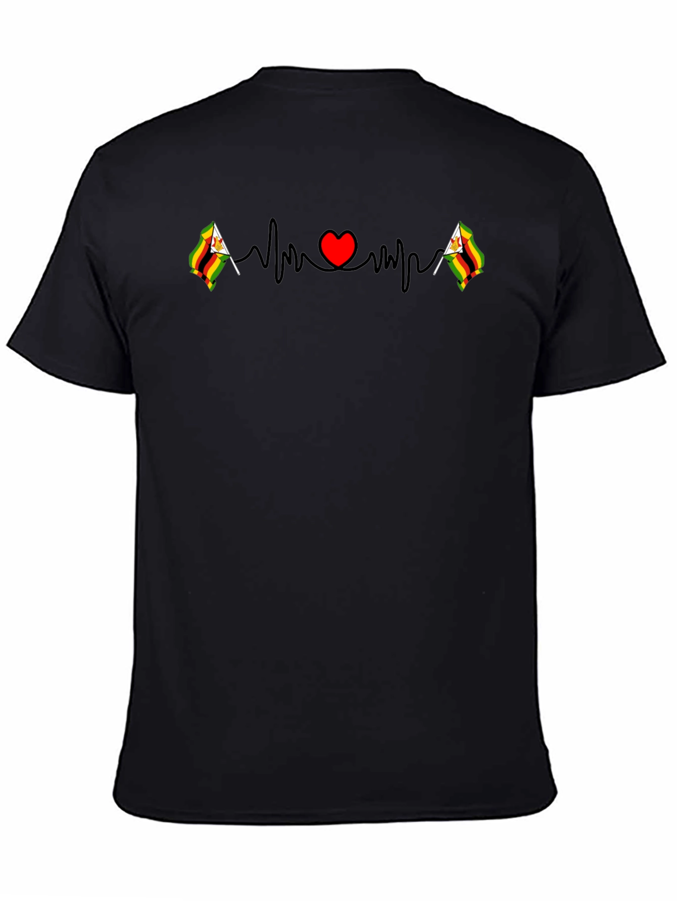 Zimbabwe Flag Heartbeat T-Shirt