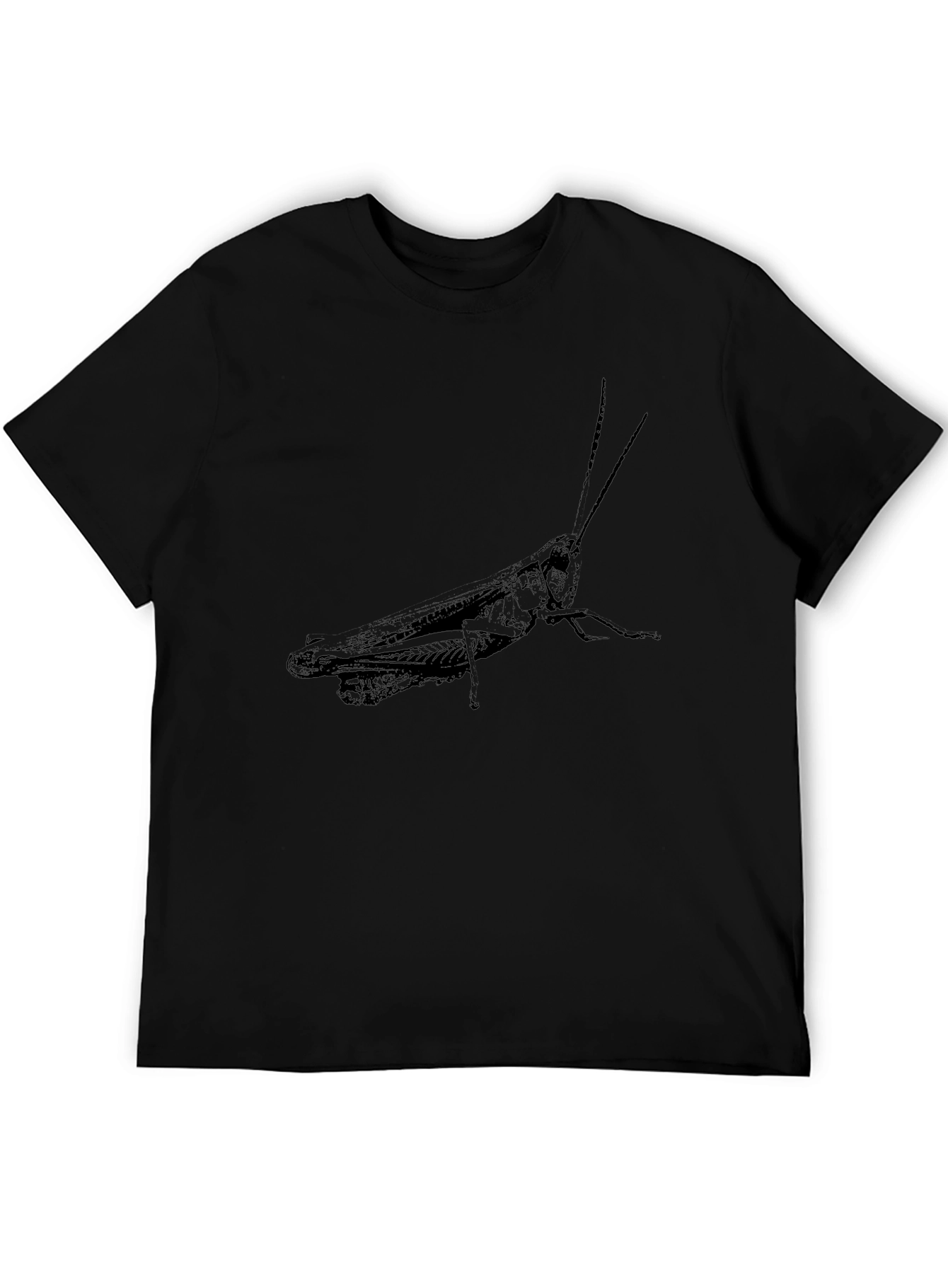 Grasshopper Graphic Print Black Tee