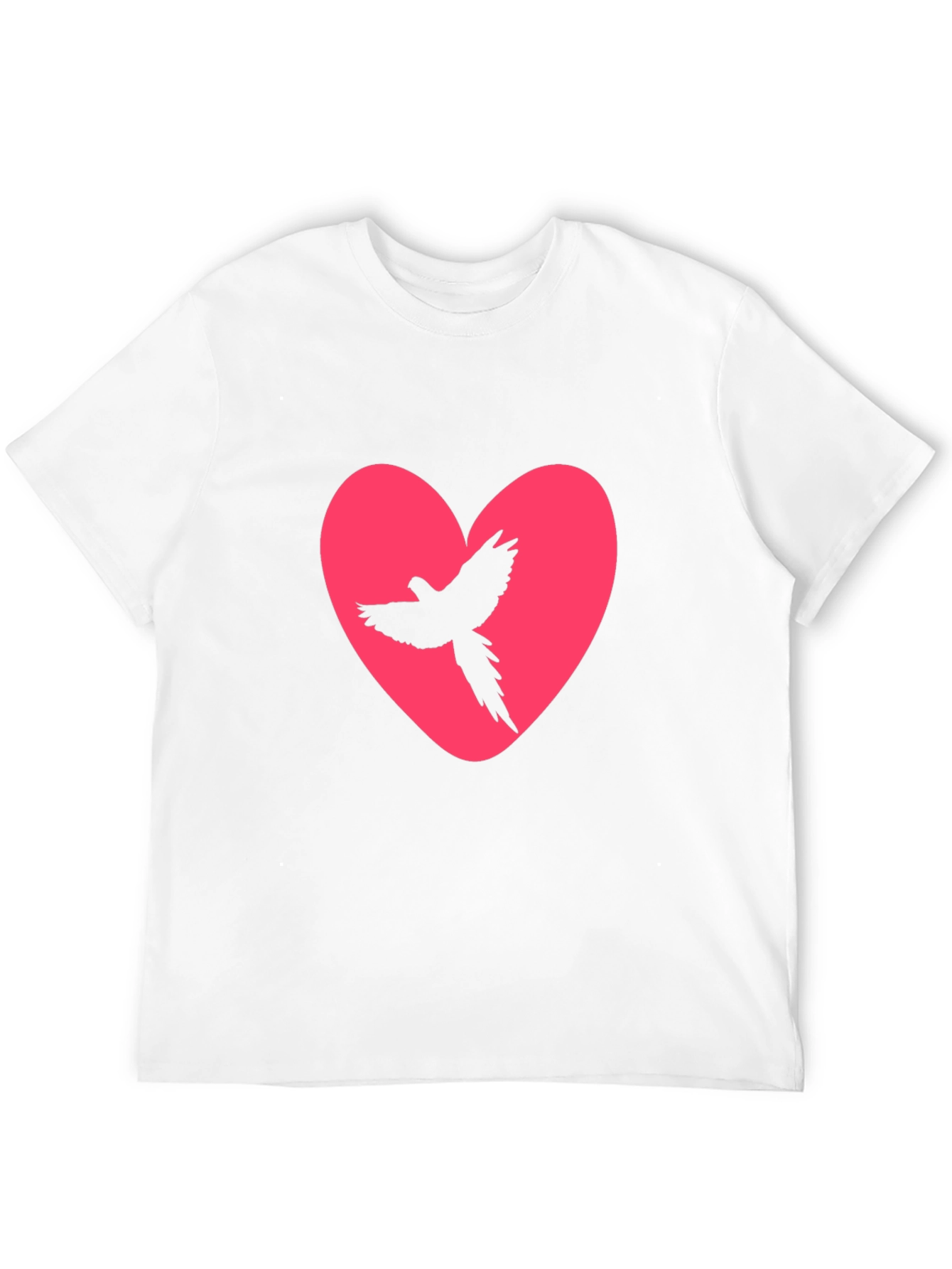 Heart Bird Tee - Black Cotton Graphic Print