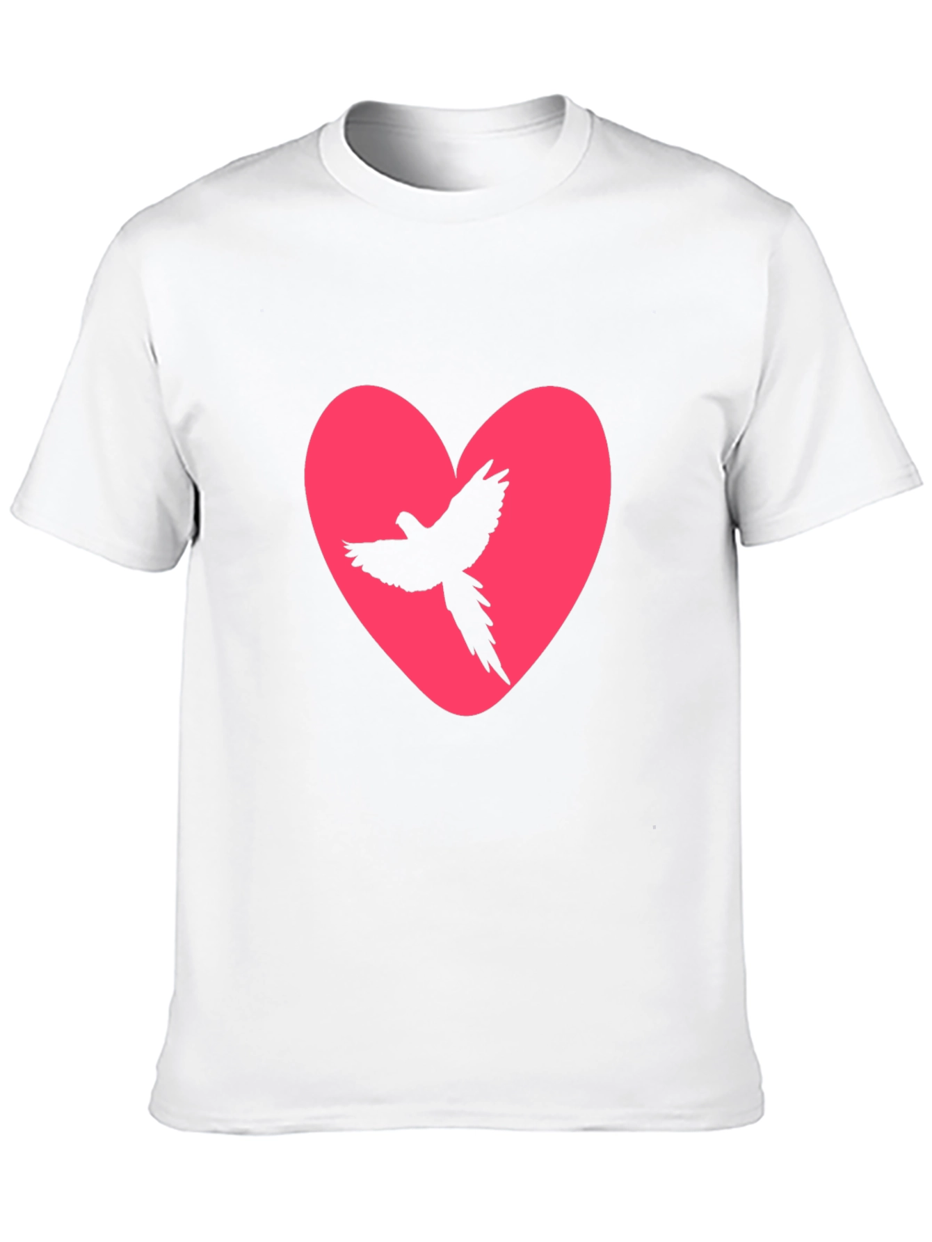 Heart Bird Tee - Black Cotton Graphic Print