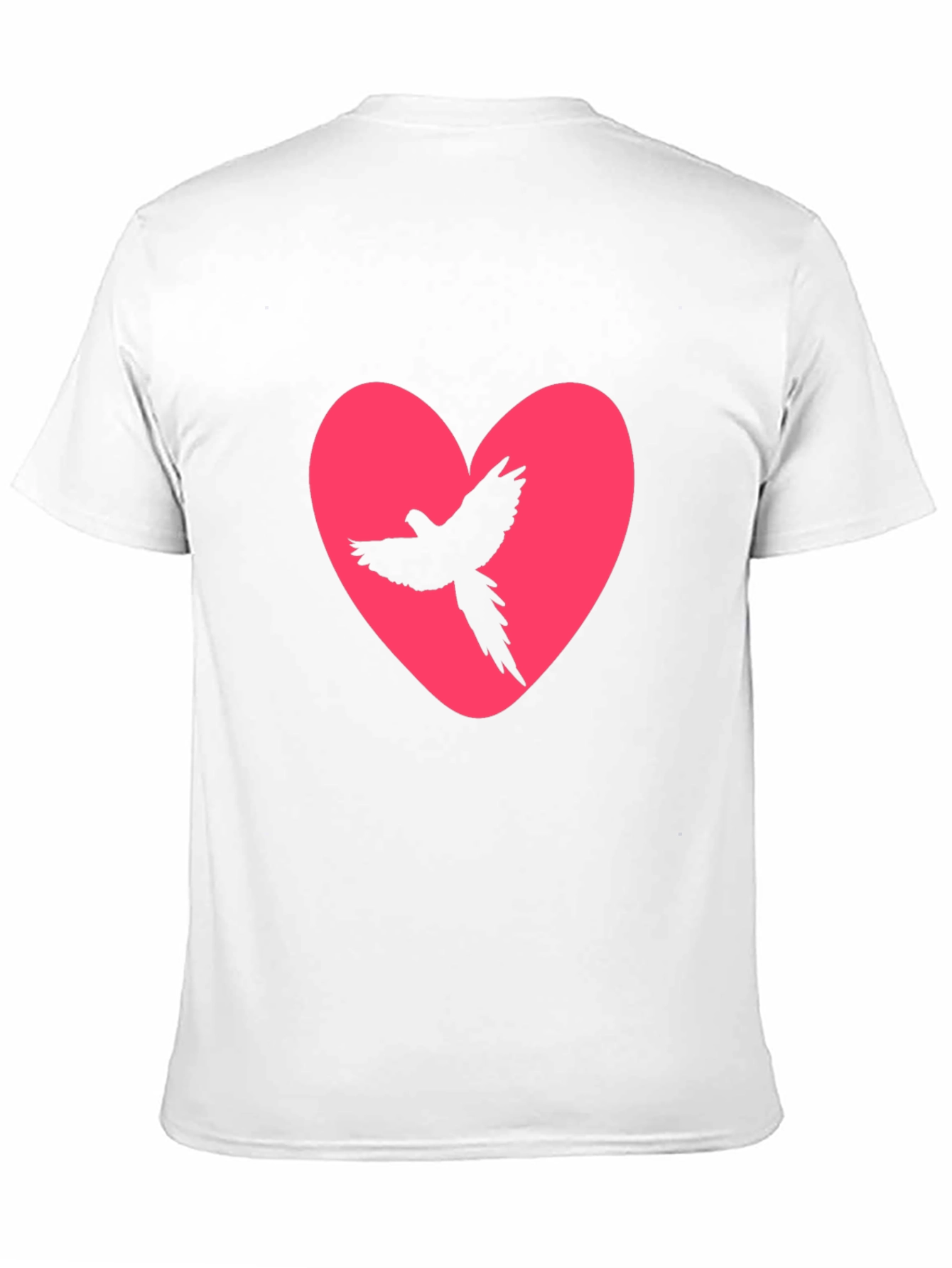 Heart Bird Tee - Black Cotton Graphic Print
