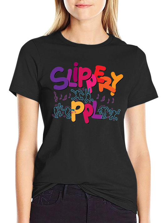 Slippery PPL Graphic T-Shirt - Black