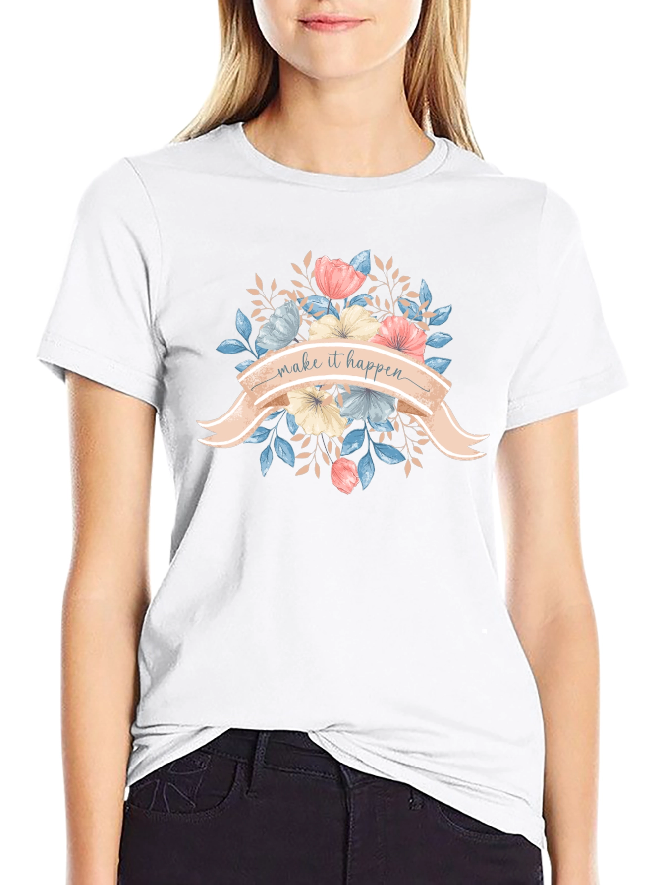 Floral Make It Happen Graphic T-Shirt