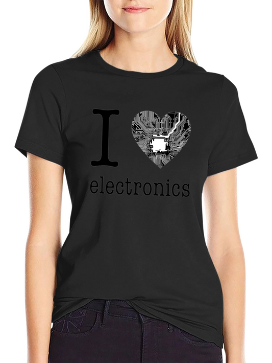 I Heart Electronics T-Shirt - Circuit Board Heart Design