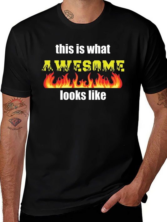 Awesome Flames T-Shirt - Cool Graphic Tee