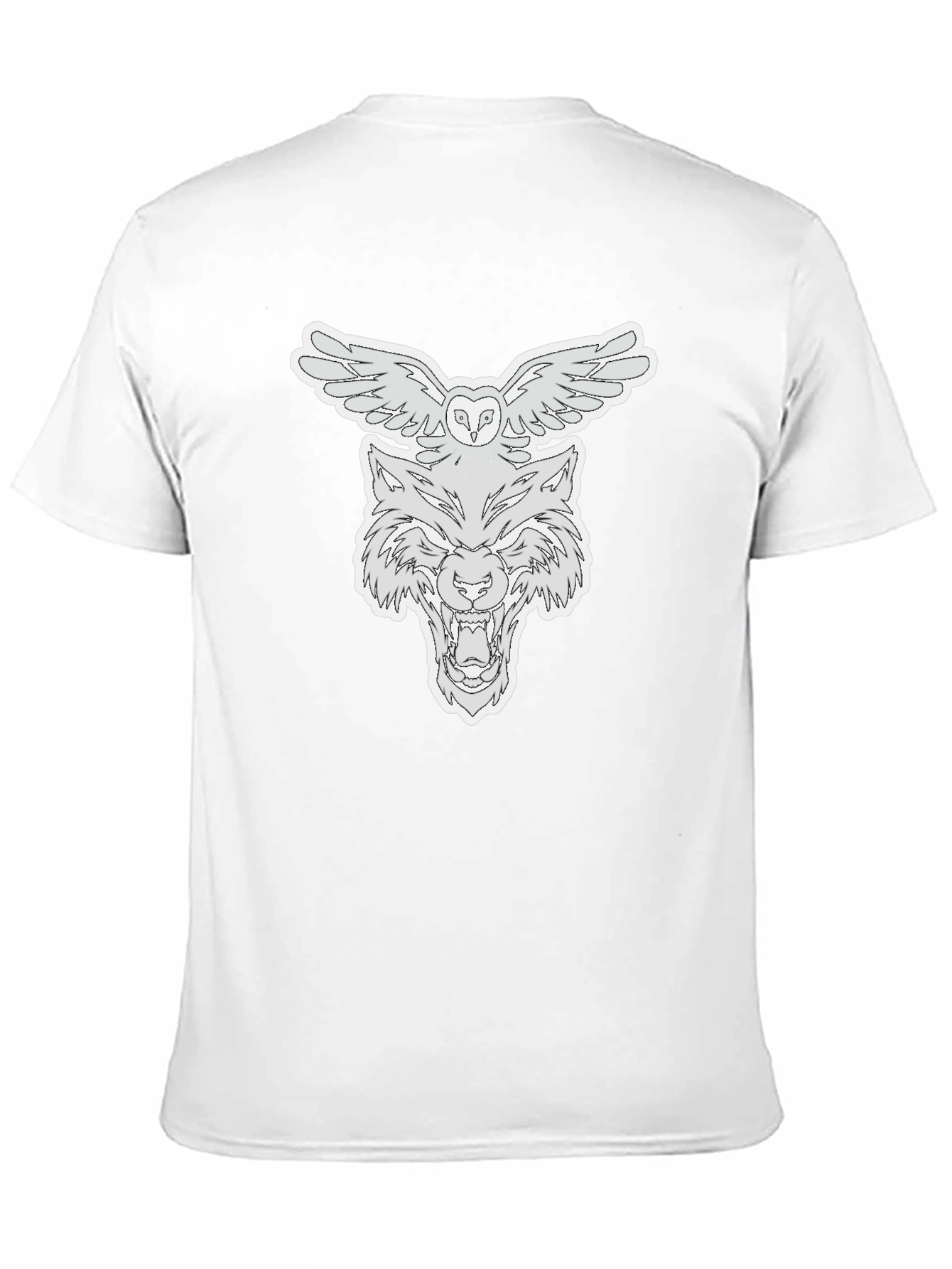 Owl & Wolf Graphic Tee - Black