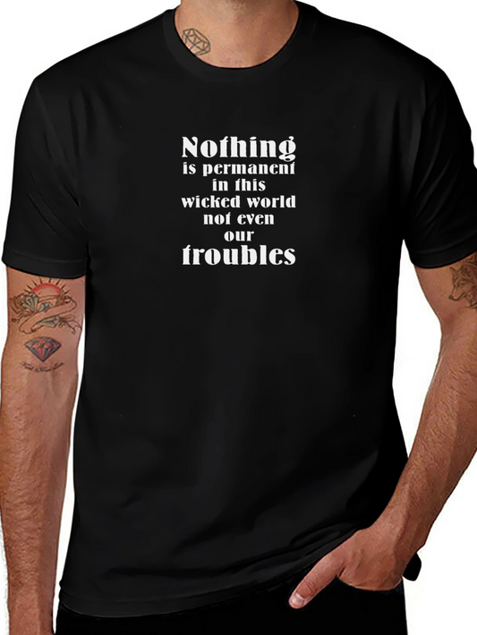 Nothing is Permanent Graphic T-Shirt - Black