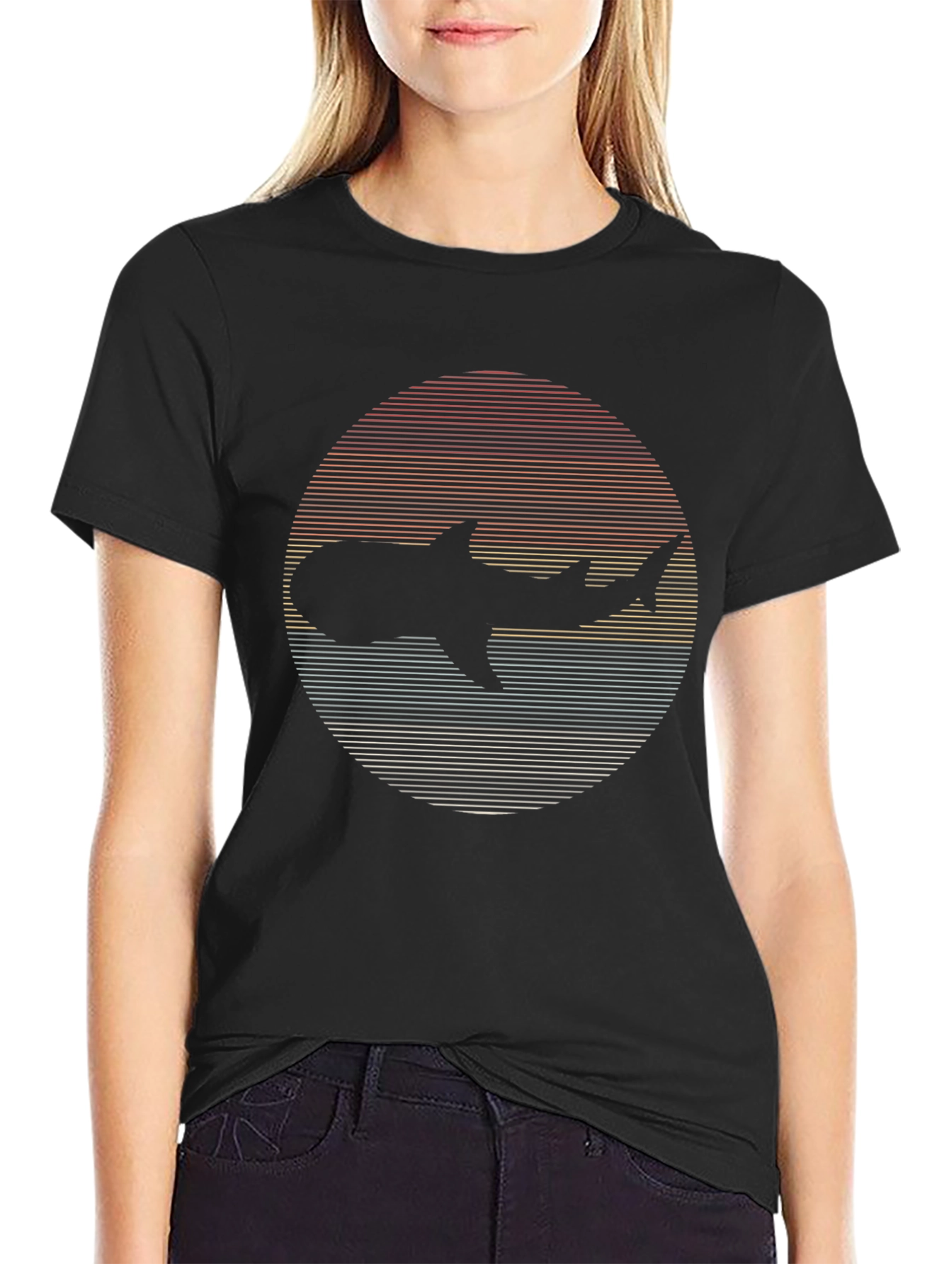 Retro Shark Graphic T-Shirt