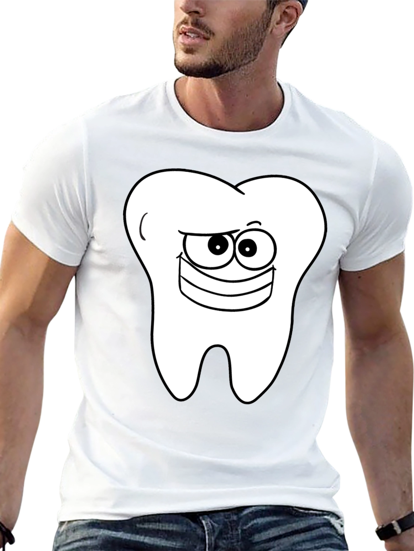 Funny Tooth Graphic T-Shirt - Dental Humor Tee
