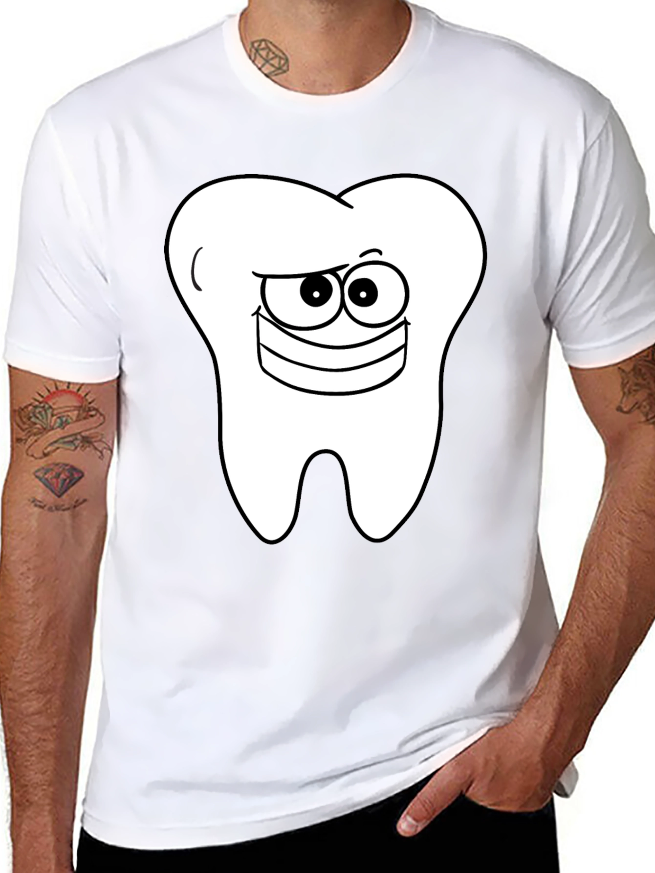 Funny Tooth Graphic T-Shirt - Dental Humor Tee