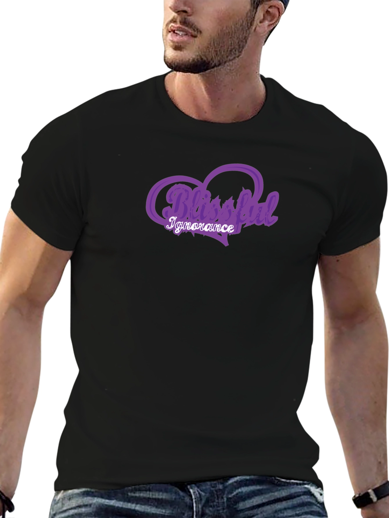 Blissful Ignorance Purple Graphic T-Shirt