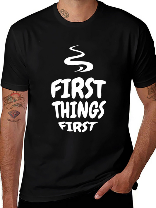 First Things First Graphic Tee - Black