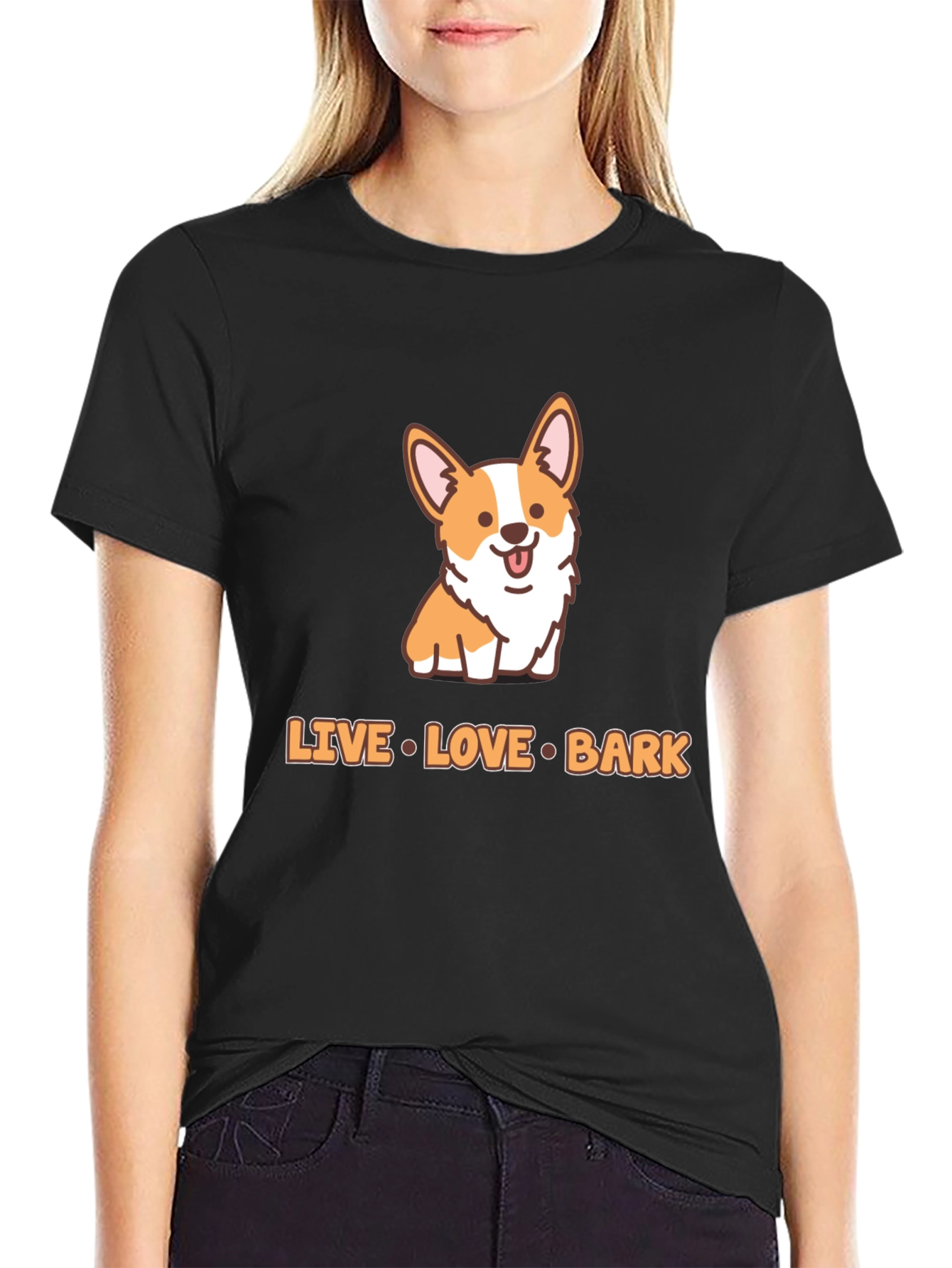 Live Love Bark Corgi T-Shirt