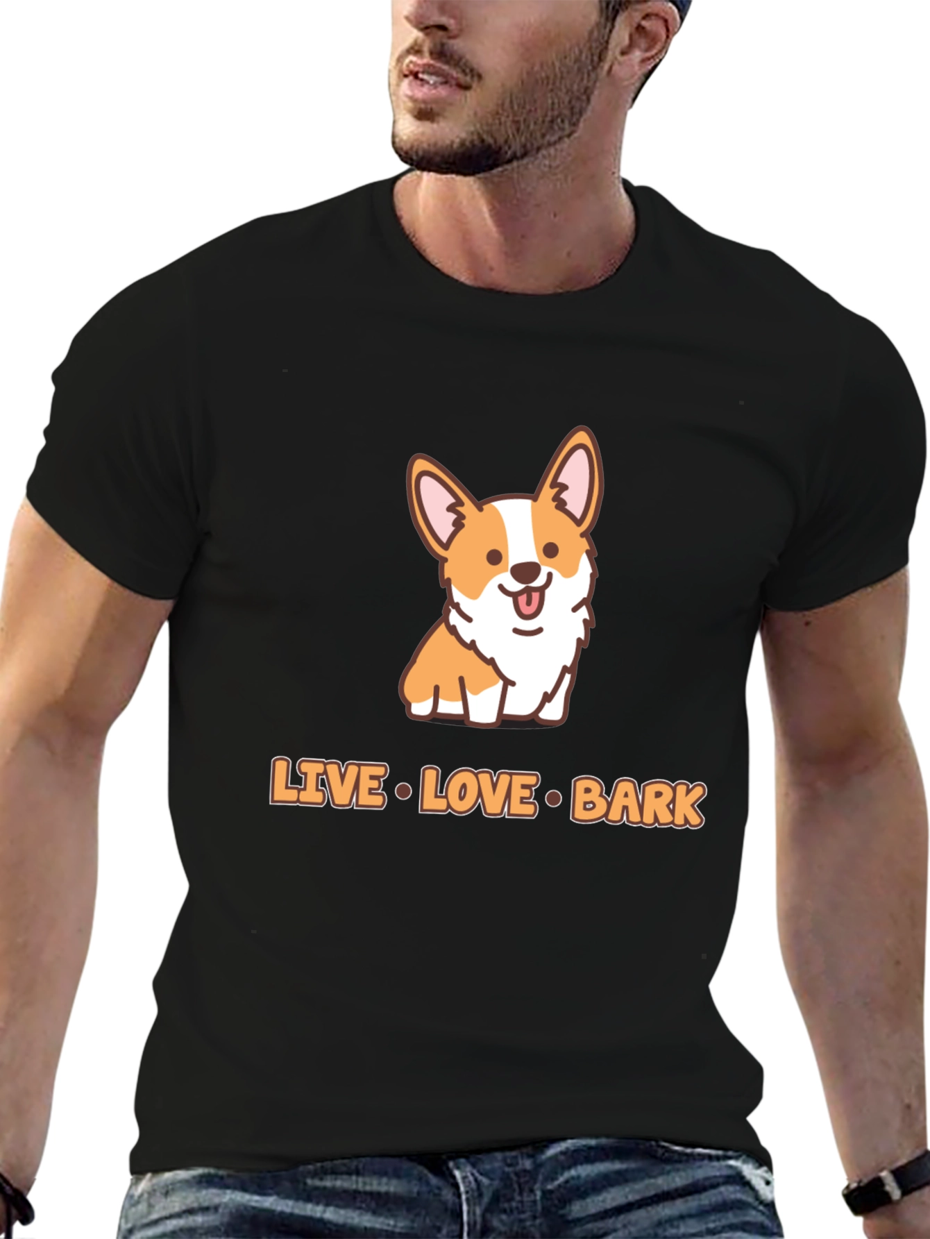 Live Love Bark Corgi T-Shirt