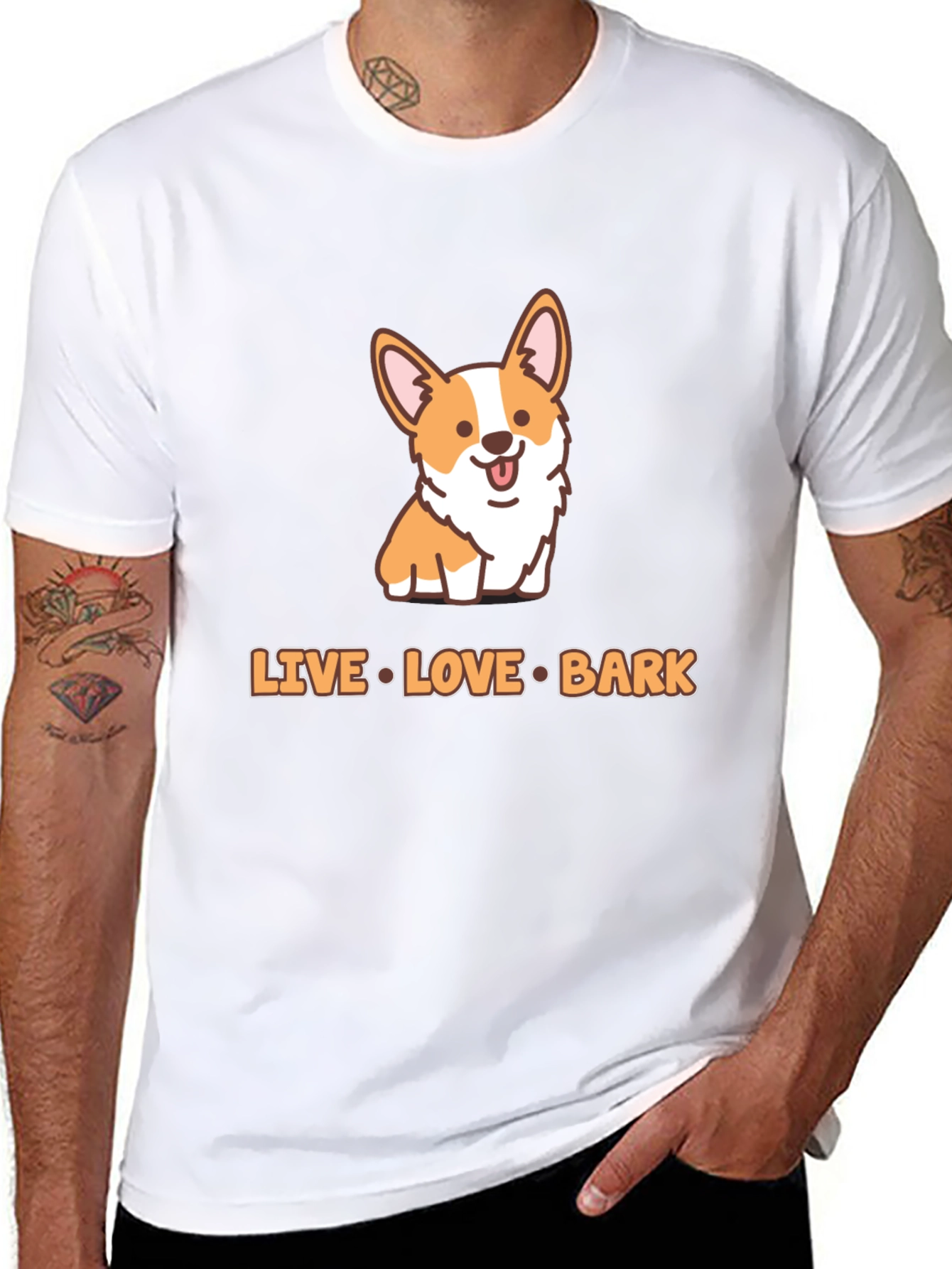 Live Love Bark Corgi T-Shirt