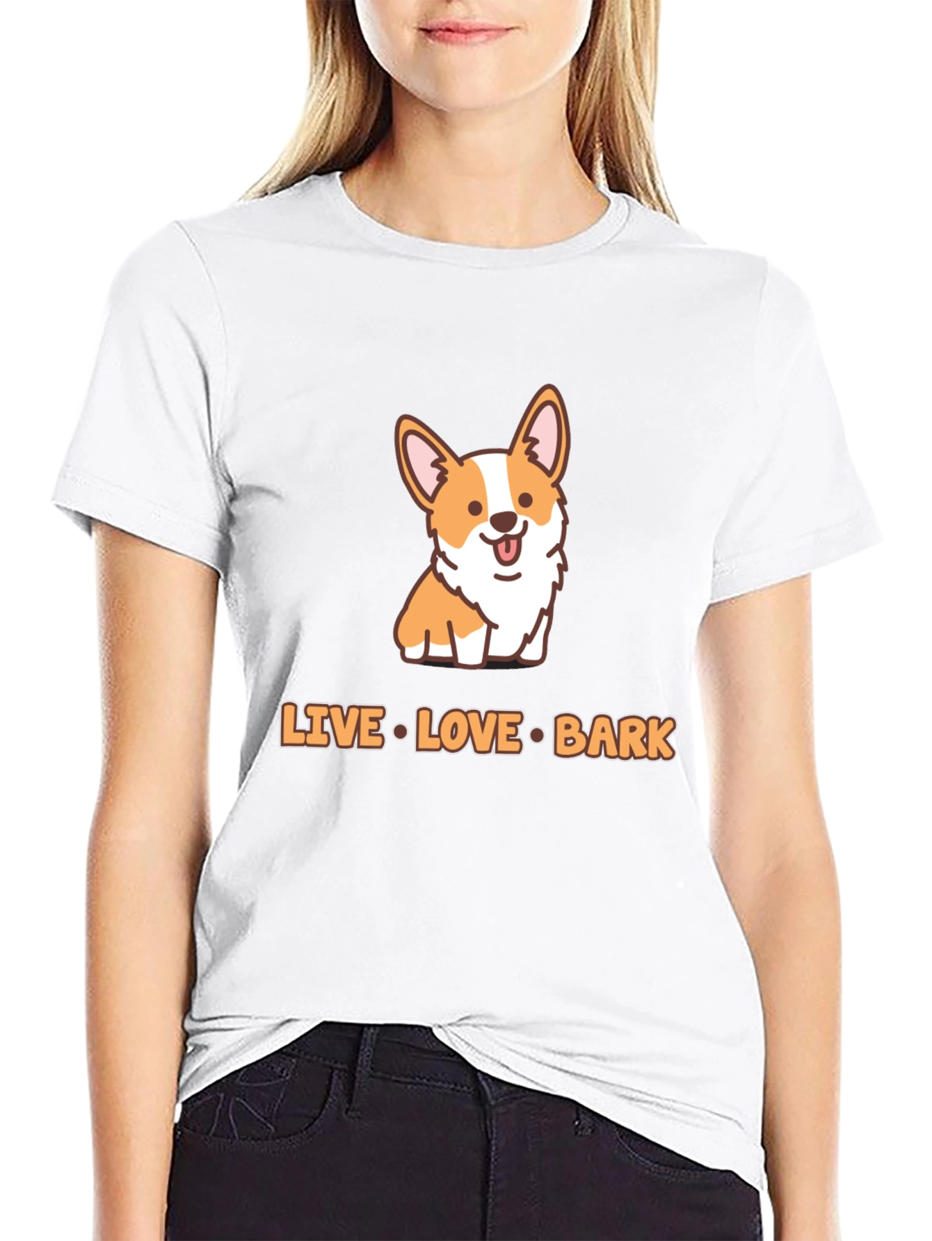 Live Love Bark Corgi T-Shirt