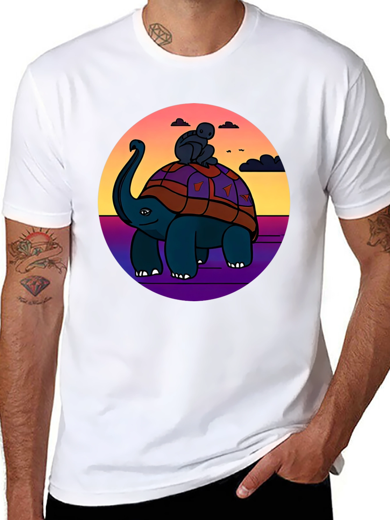 Turtle Rider Graphic Tee - Unique Comfort
