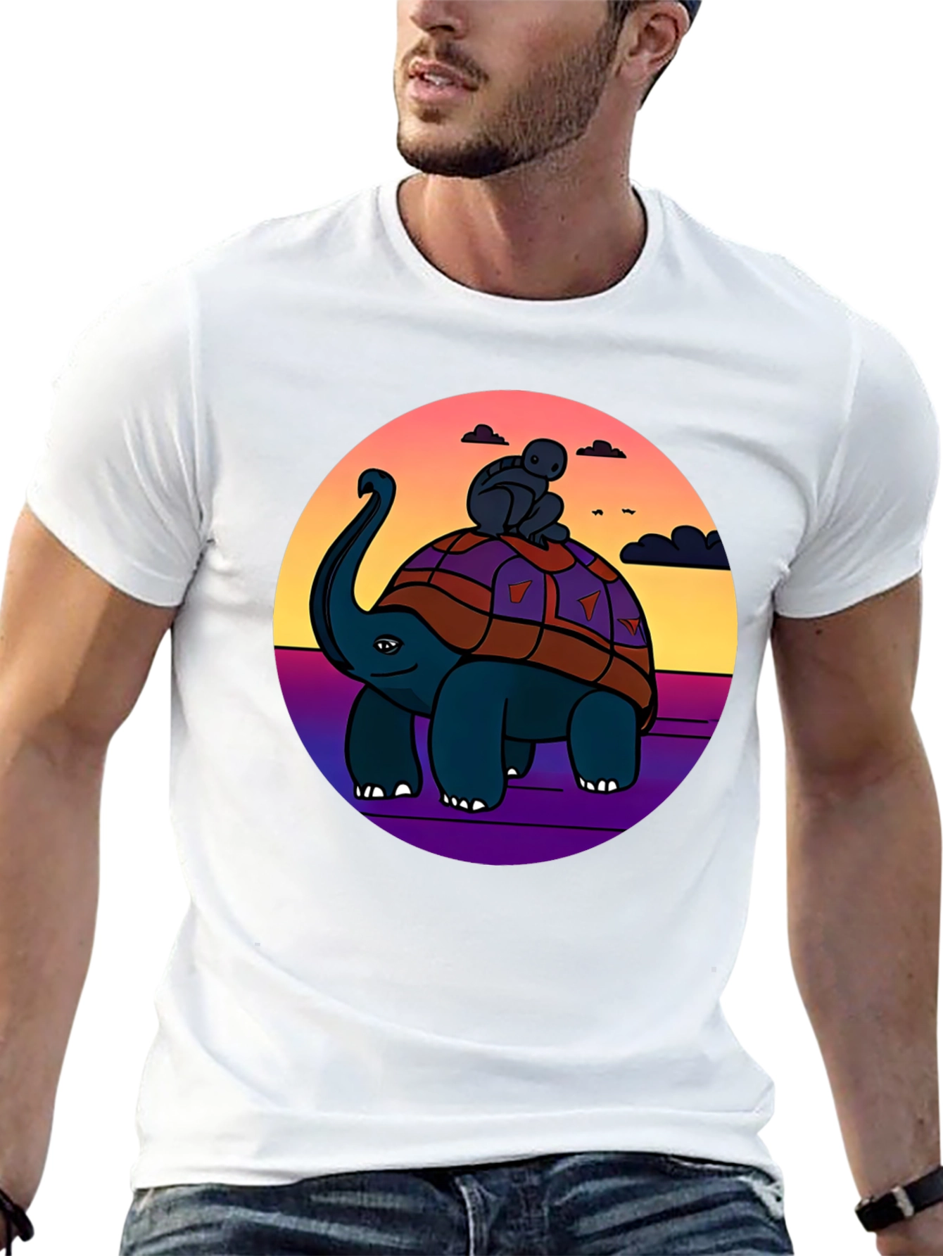 Turtle Rider Graphic Tee - Unique Comfort