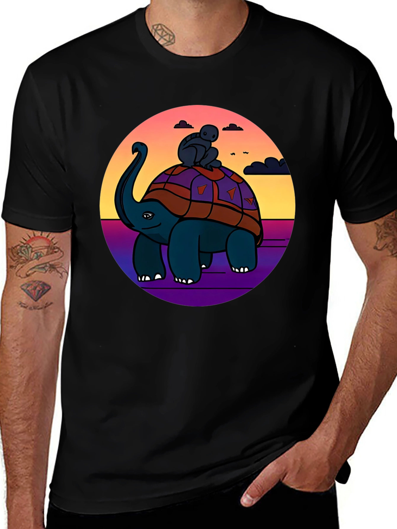 Turtle Rider Graphic Tee - Unique Comfort
